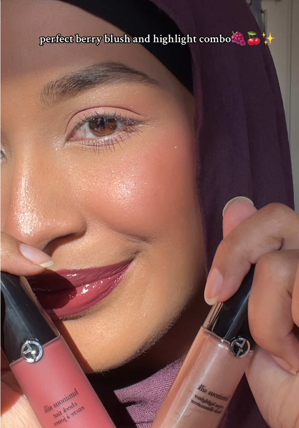 love this combo @Armani beauty @sephora #GiftedbyArmani #ArmaniBeauties #LuminousSilk #ArmaniBeauty #makeup #fyp #glowybase #beauty #brown #browngirl #bengali #hijabi 