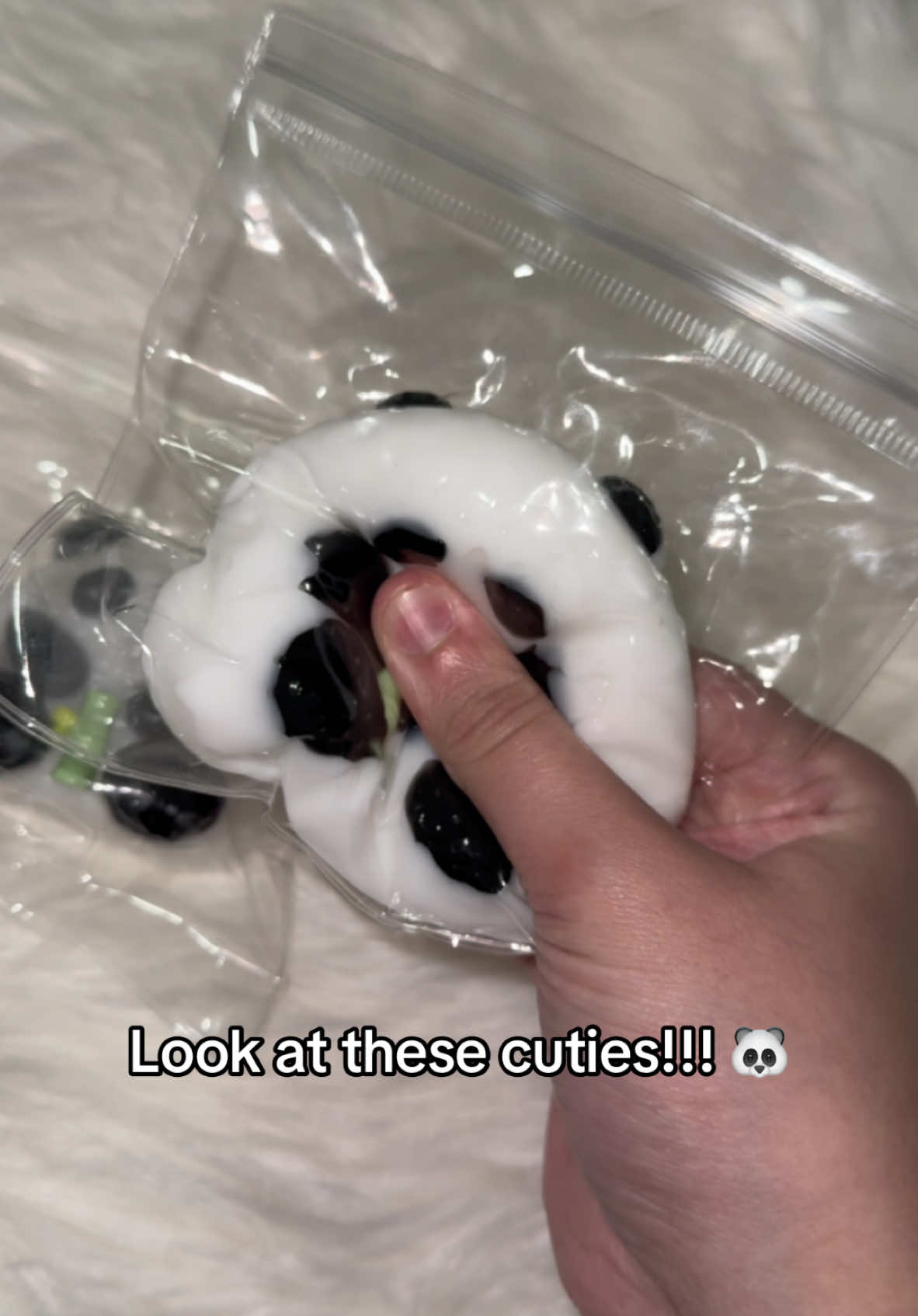 Two little panda squishies for that price?!! So cheap for a fun Christmas present!🖤🤍🐼 #squishies #pandas #tabasquishy #fyp #viralvideo #creatorsearchinsights #squish #supersatisfying #toys #christmasfinds #trending #cybermonday #christmaspresents #fidgettoys 