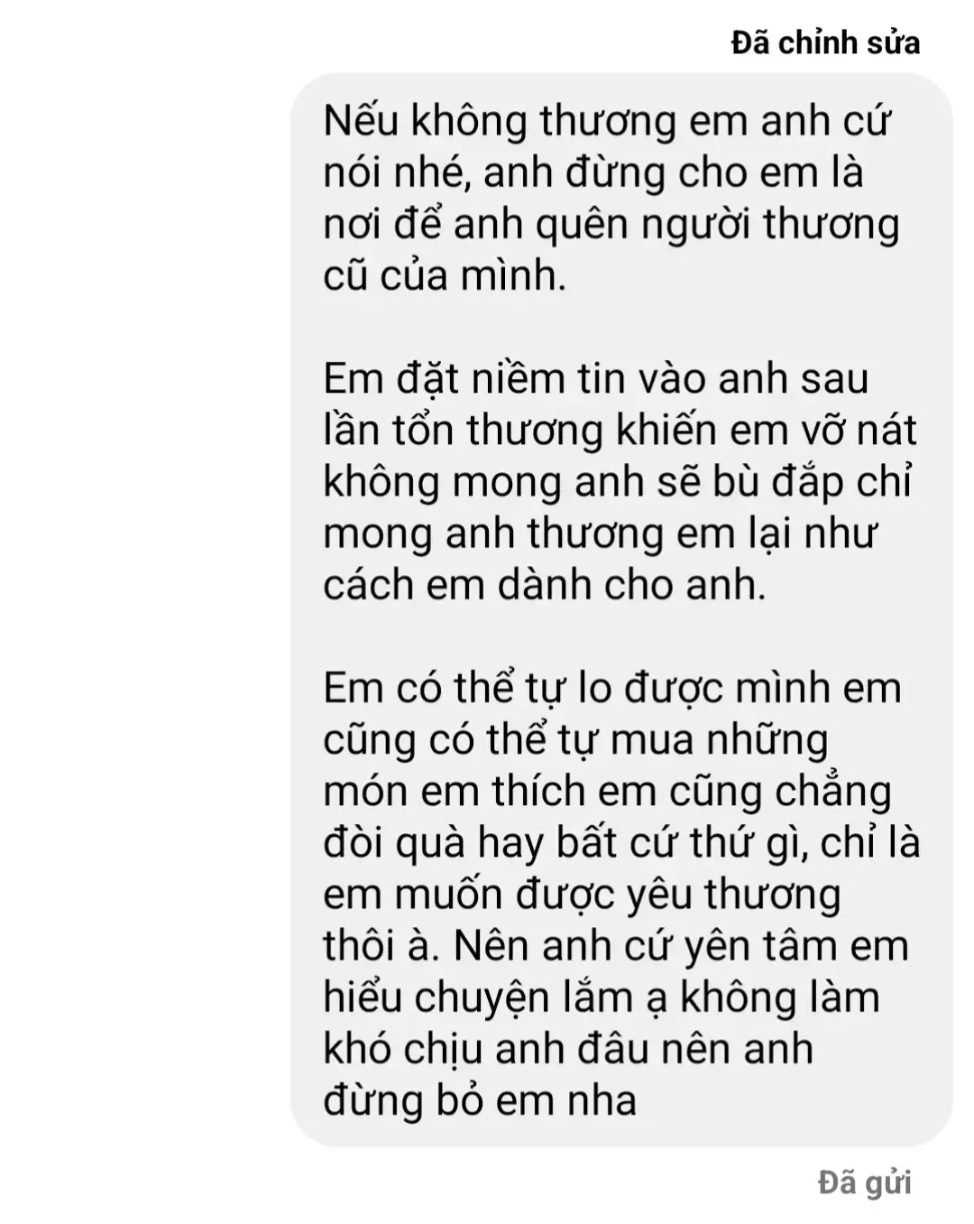 Không cần gì chỉ mong bản thân được yêu thương và nhẹ nhàng hơn một tí