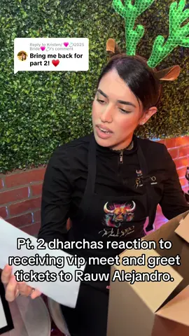 Replying to @Kristen/ 🩷💍2025 Bride🩷💍 Heres @dharcha🐉 full reaction to us gifting her @rauwalejandro meet and greet tickets. Also peep at how excited Laura was 🥹🥳 • • • #suprise #rauwalejandro #quepasaria #miami #regalo #cosanuestra #tickets #meetandgreet #dream #reaction #pt2 
