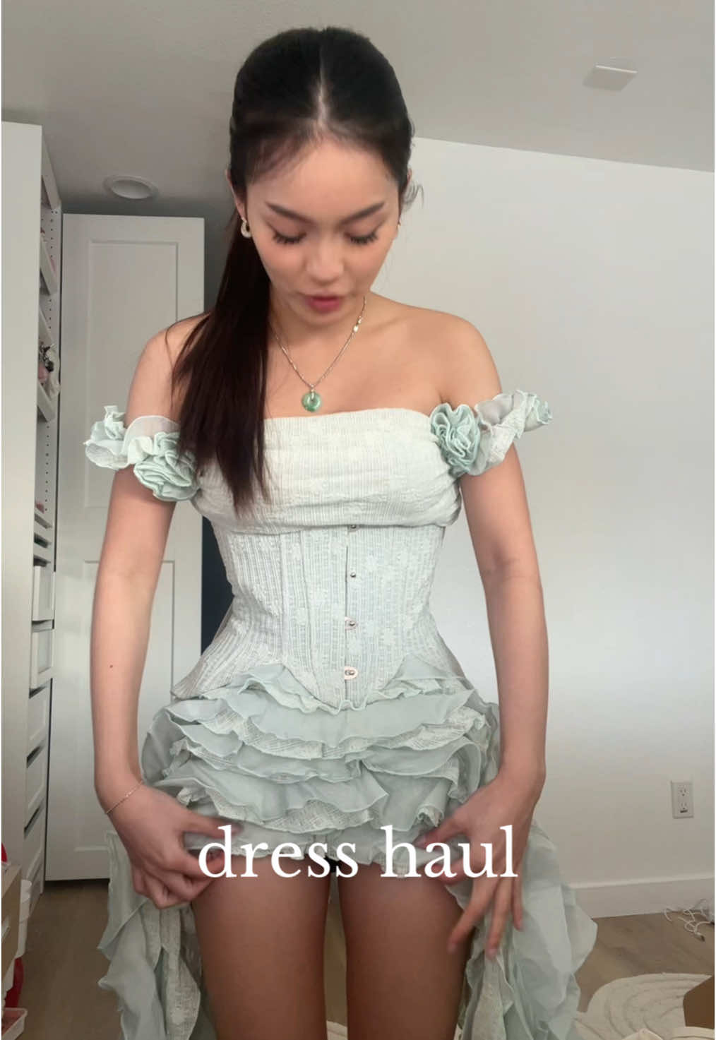 dress try-on haul ! my fav is the jellyfish dress 🎐 what other vietnamese brands should i try?   @lsoul.officiel dresses worn: haze dress (red) nelly dress lore dress (gray) lotis dress + lotis corset noemie dress