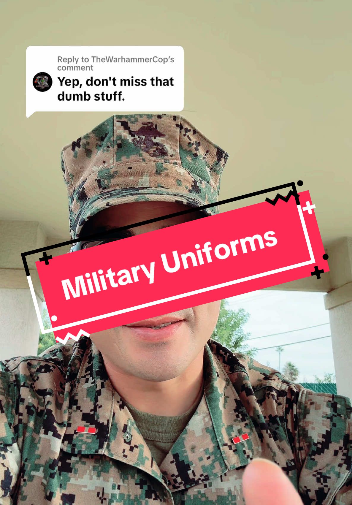 Replying to @TheWarhammerCop  We should be proud to wear the uniform we trained so hard to have the opportunity to wear 💯🙌🏼 #usmc #military #Marinecorps #semperfi #motivation #inspired #cwo #chiefwarrantofficer #leader #leadership #oorah #socal #california #enlisted #militaryuniform #Fitness #vets #veterans 