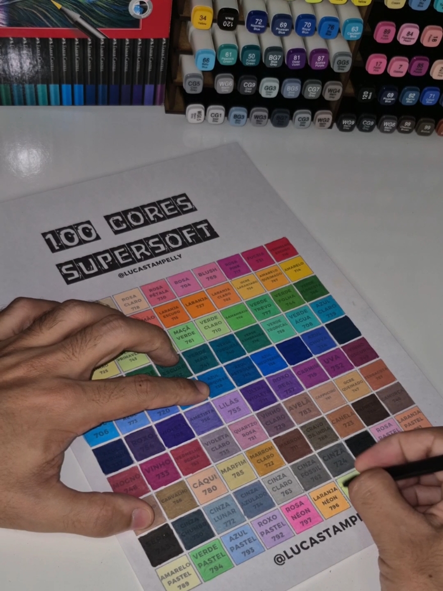 Minha tabela de 100 cores super soft 🥰 #fyp  #fabercastell  #lapis  #cores  #tabela  #colorir  #colorirpapel  #explore  #viral #foryou  #vibess 
