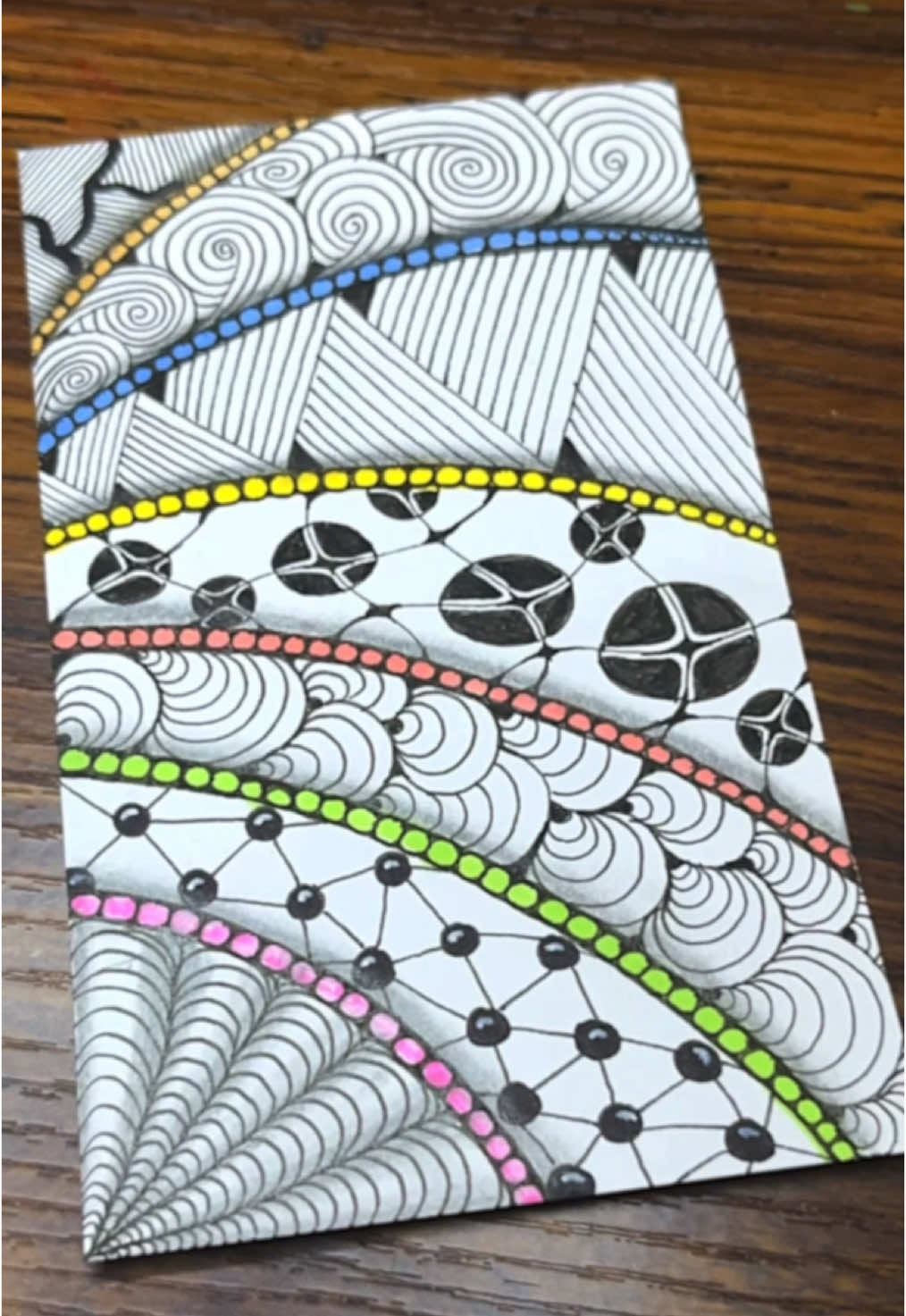 Amazing And Relaxing Zentangle Pattern #zentangle #doodle #zendoodle #mindfulart #art #trending #viralpost #fbpage #easyart 
