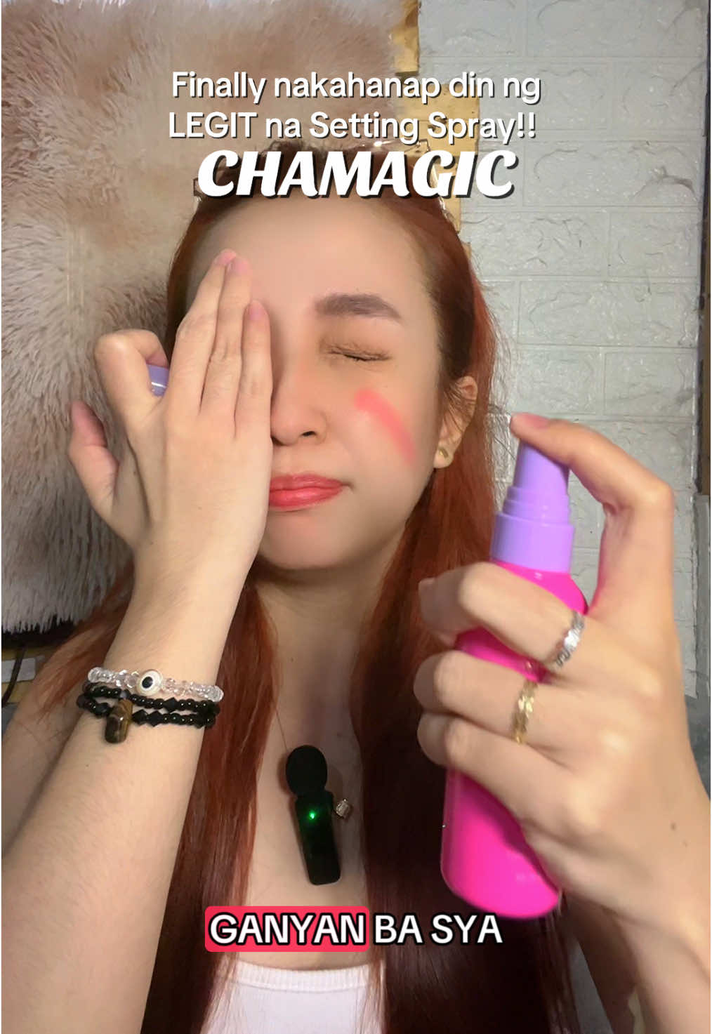 Legit na legit pala talaga tong CHAMAGIC MA SETTING SPRAY MGA MI!!! #chamagic #settingspray #beautyhacks #makeuphacks #fyp 