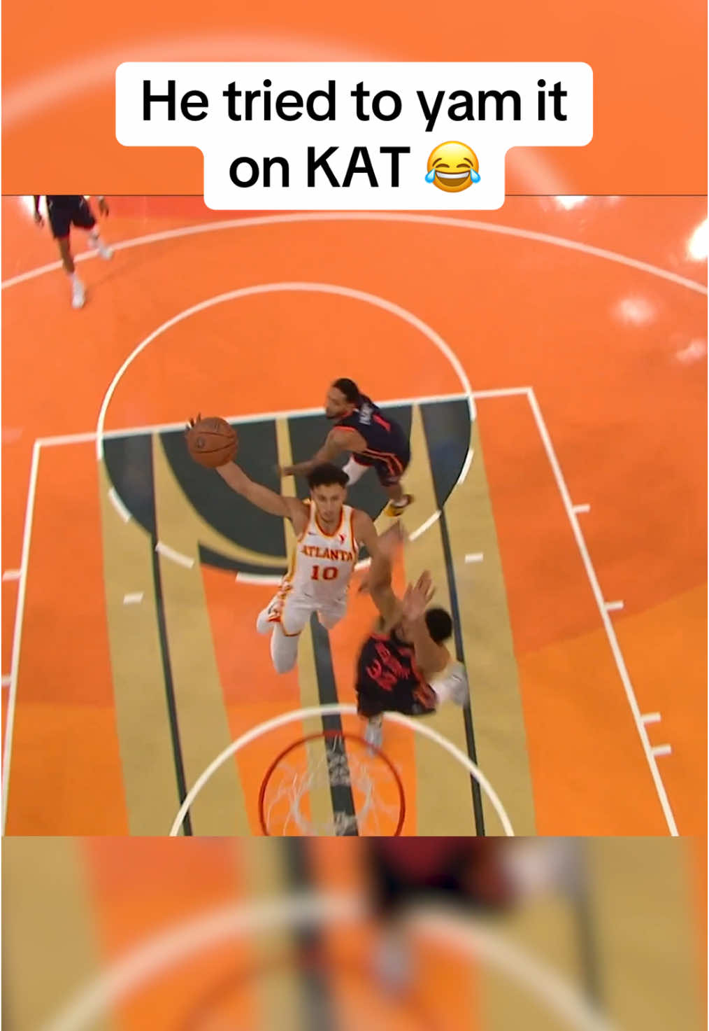 Risacher still got the bucket 🤷🏻‍♂️ #NBA #kat #basketball #hawks #knicks #karlanthonytowns 