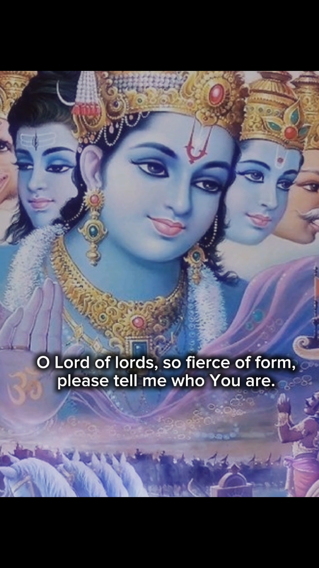 Bhagavad-gītā-Chapter Eleven The Universal Form[Part 4]-Arjuna's Prayers  #krishna #krishn #god #arjuna #universalform #sanatandharma #vishnu #hinduism #sanatandharma🕉🙏 #prayer #sanatandharma🚩🙏💪🔱 #narayana #hari #fypシ゚ 