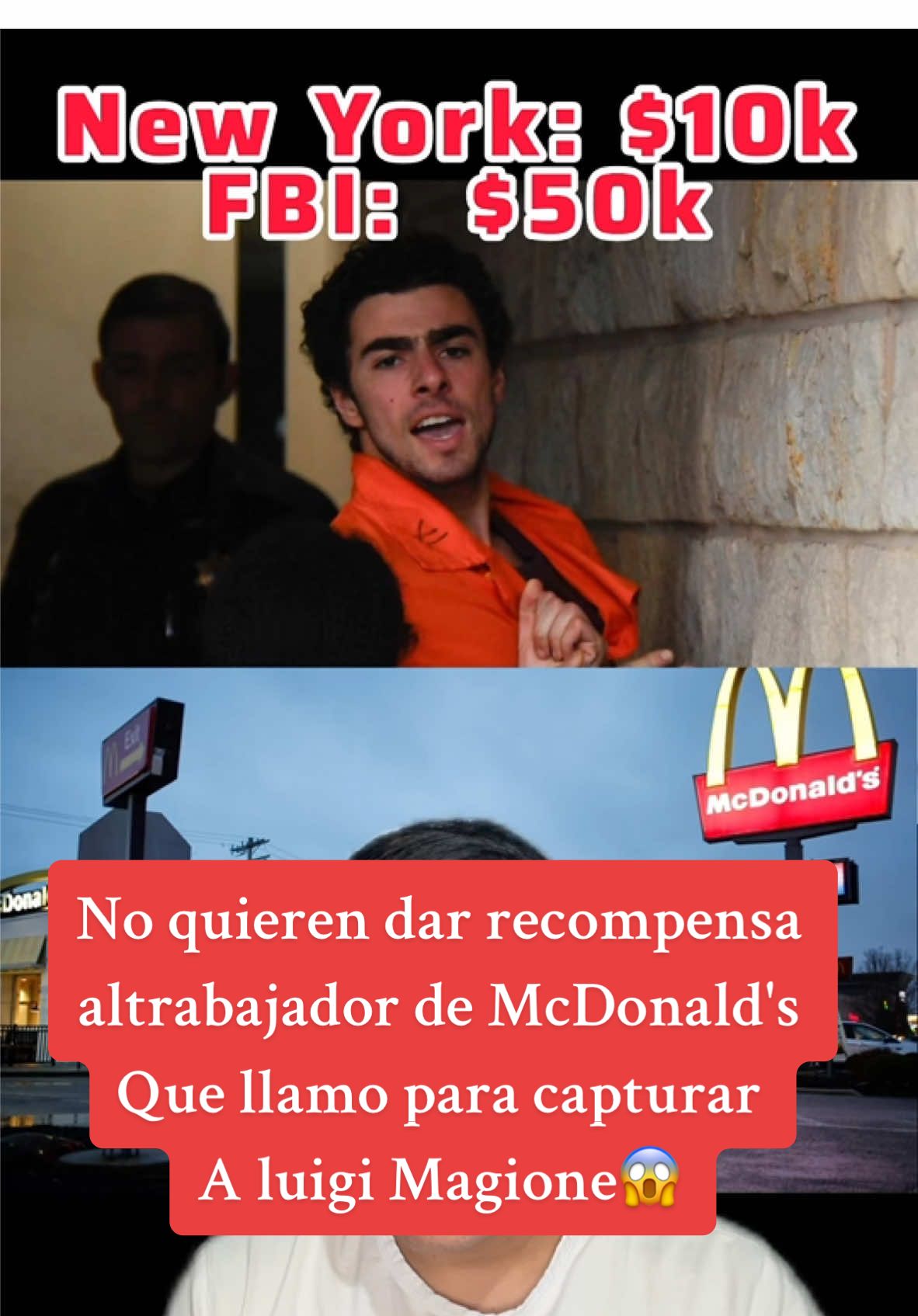 No hay recompensa para el trabajador de McDonald's que denuncio a luigi Magione😱 . . . . . . . . #usa🇺🇸 #usa_tiktok #noticias #noticiastiktok #latinostiktok #ultimahora #juez #latinos #policeofficer #luigi #magione #ceo #brian #thompson #unitedhealthcare #ny #newyork 