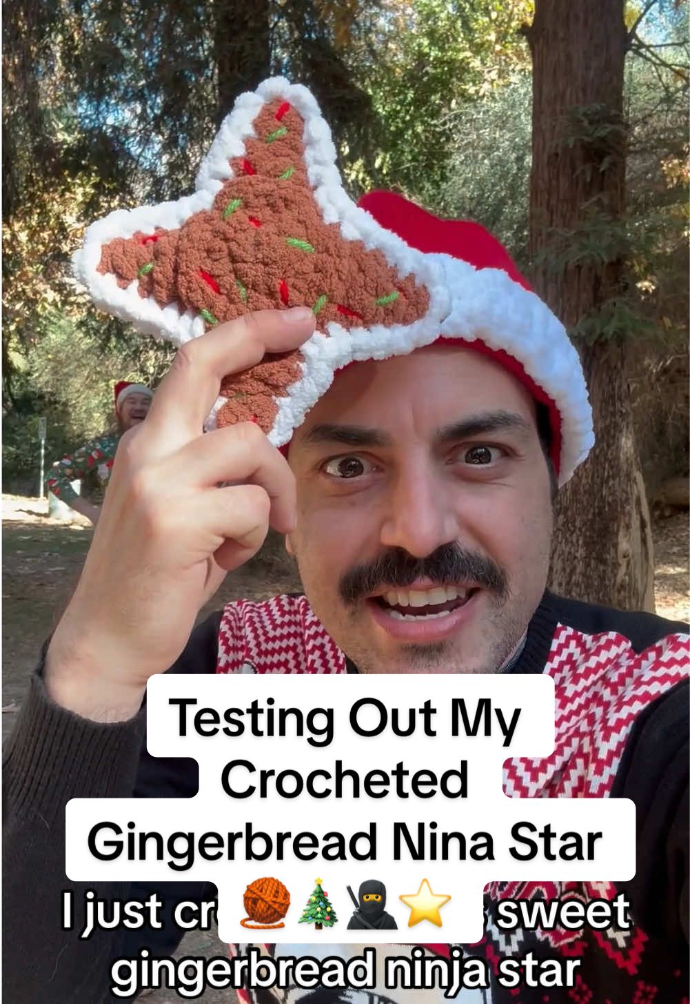 Tis the season for giving… loads of yarnage 🧶🎄⭐️  I hope you all like my Xmas present, a crochet gingerbread star. And don’t forget @Lamb, I know when you are sleeping. I know when you’re awake 👀😎 #crochet #crochethumor #xmasgifts #christmasfun #yarntok 