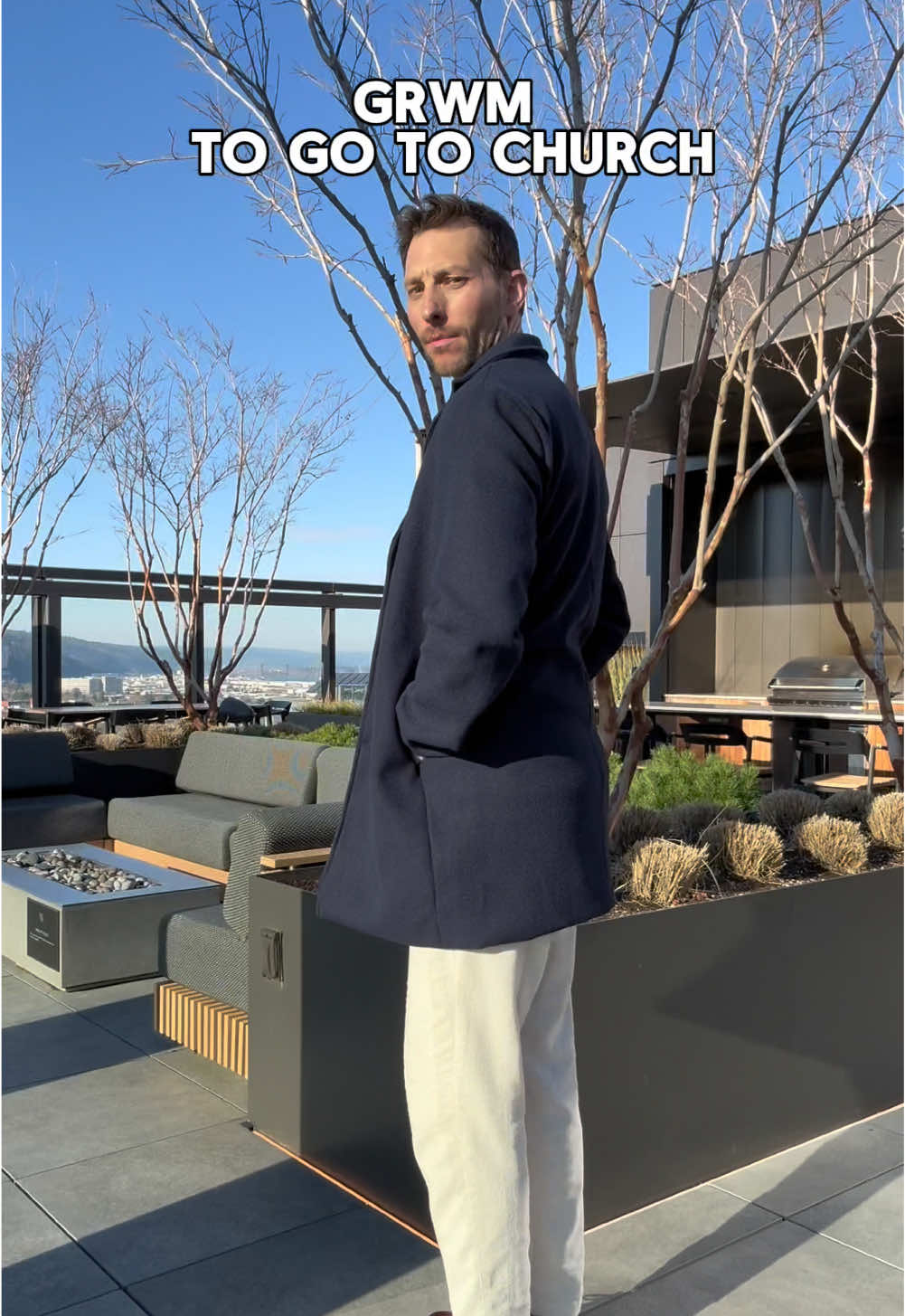 GRWM to go to church ⛪️ this trench coat is just too good! #coat #trenchcoat #jacket #mensfashionwear #mensfashiontips 