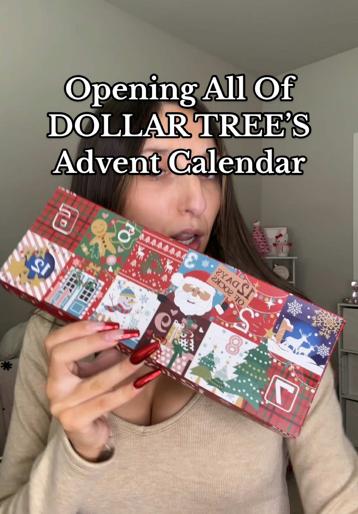 Replying to @Dezzie did you know there was an advent calendar at @Dollar Tree ?! This is the most affordable one so far but idk how I feel 😬 #dollartree #dollartreefinds #newatdollartree2024 #dollartreeadventcalendar #adventcalendar #adventcalendaropening #adventcalendarunboxing #sockadventcalender 