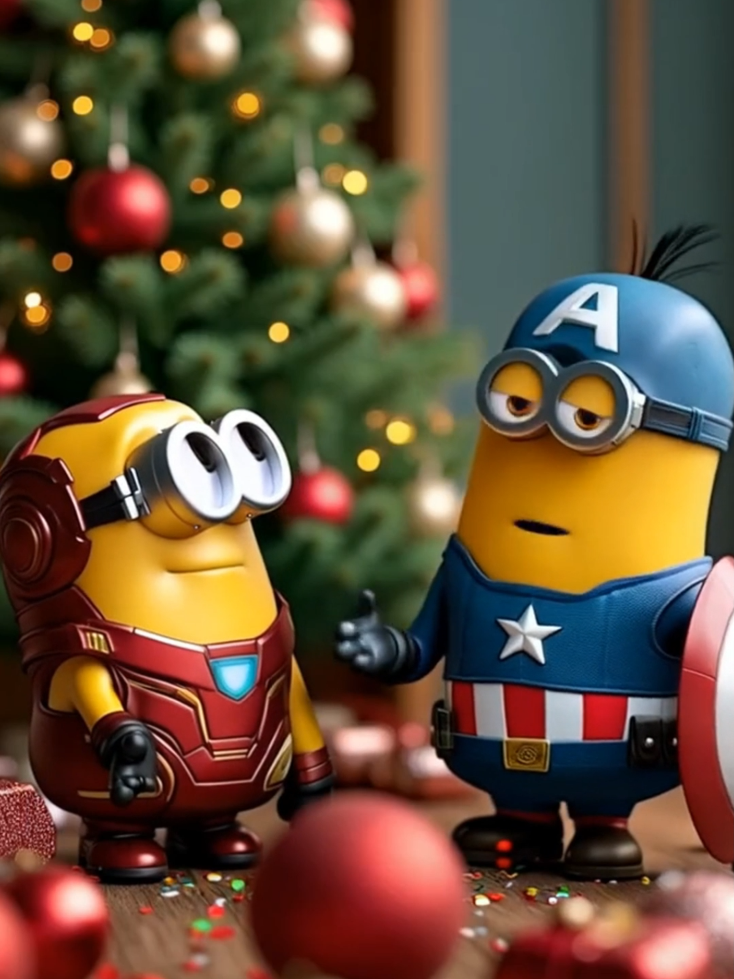 Minions Marvels Christmas 🎄🎅😂 #minions #ia #inteligenciaartificial #christmas #merrychristmas