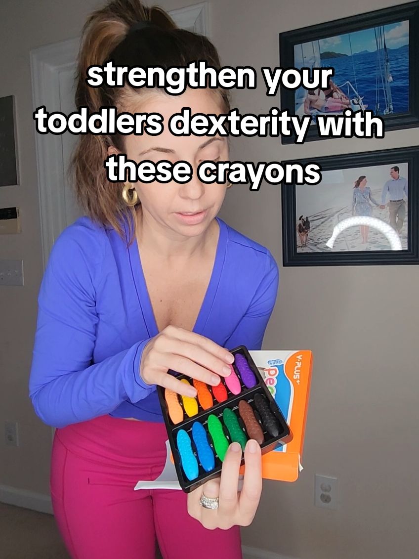 peanut crayons for toddlers! perfect fit for their little hands!! #crayons #toddlergift #artsandcrafts 