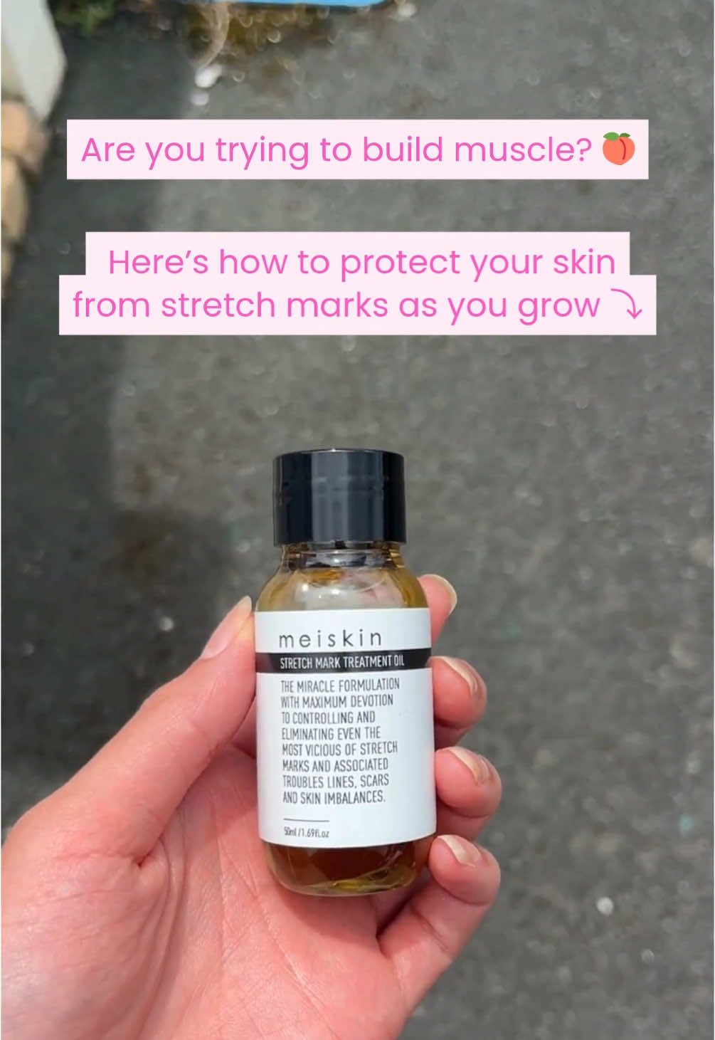 Building muscle is amazing, but rapid growth can put extra strain on your skin, leading to stretch marks.  The good news? You can help prevent them! Use our super-nourishing oil daily to help keep your skin elastic and hydrated, making it more resilient as your muscles grow 💪🏻  Our oil is fast-absorbing, non-greasy, and packed with natural ingredients to protect and care for your skin while you crush your fitness goals 🥊  #meiskin #musclegrowth #stretchmarkprevention #skincareforathletes #gymlifetips