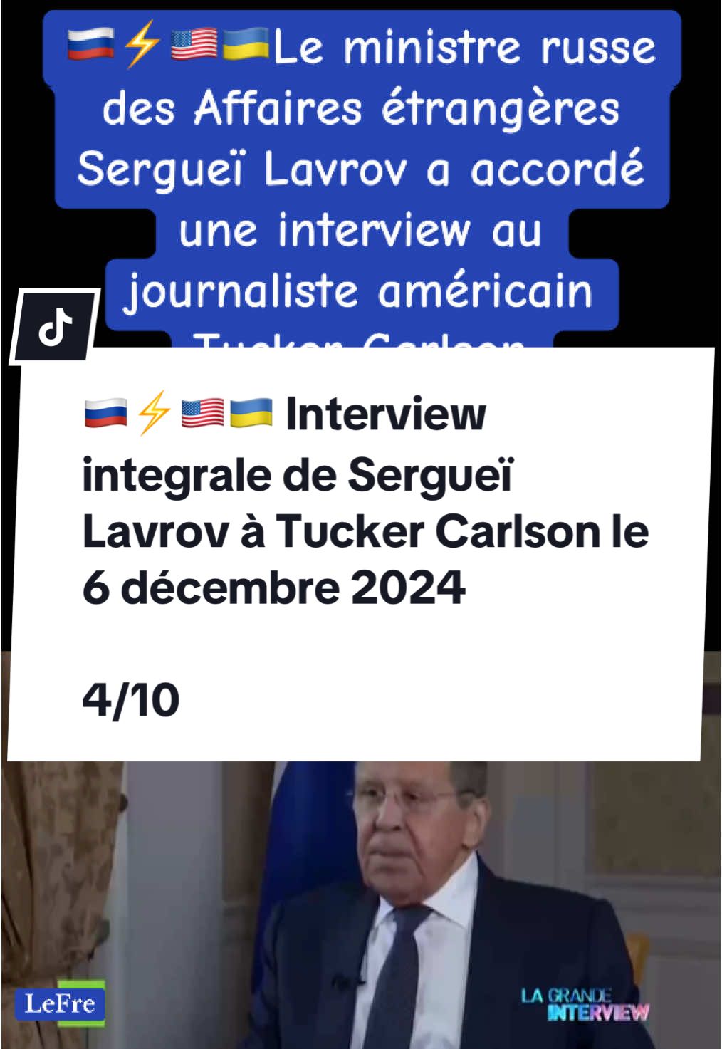 „S‘ils avaient appliqué les accords de Minsk, l’Ukraine serait restée unie, moins le Crimée.“ - Sergueï Lavrov