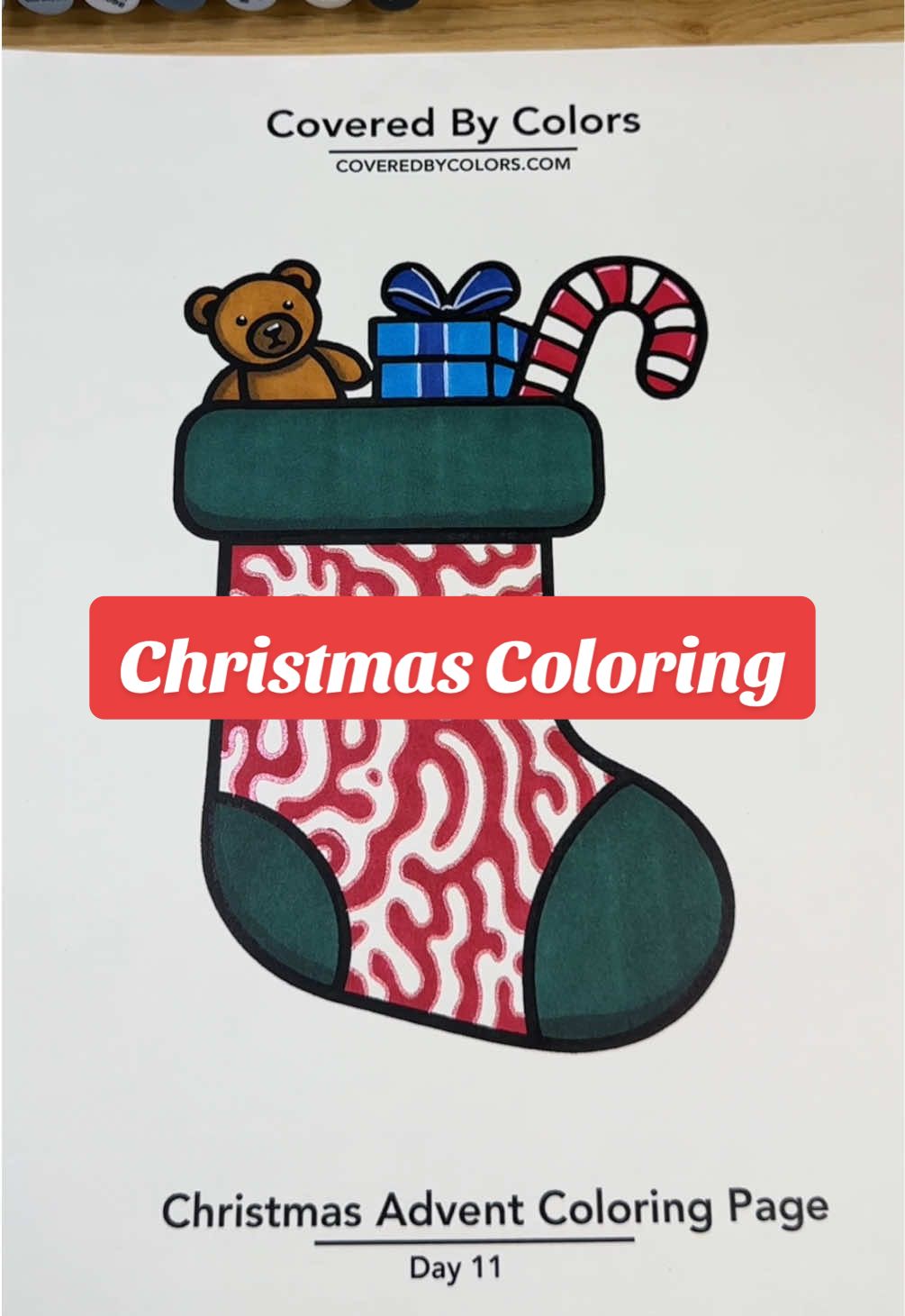 What’s in your stocking this year? 🧦  #coloring #colouring #colorwithme #coloringpages #christmas #adventcalendar #fyp 