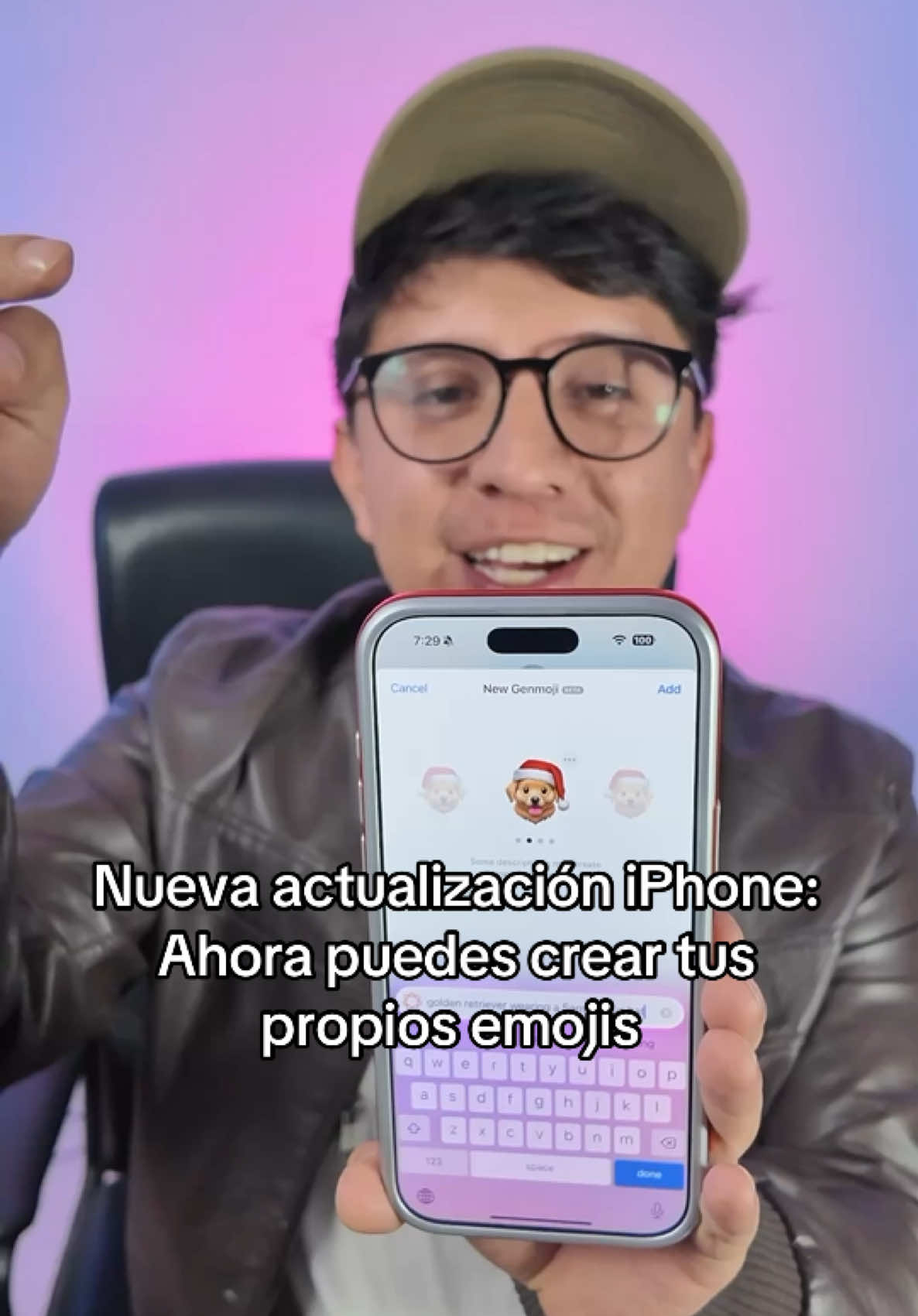 Nueva funcion para los iPhone: crear tus propios emojis usando Apple Intelligence. Actualiza tu iPhone a iOS 18.2 y si tienes un iPhone 16 o un iPhone 15 Pro Max, ponlo en inglés para usar esta función. #tecnologia #iphone #trucosiphone 