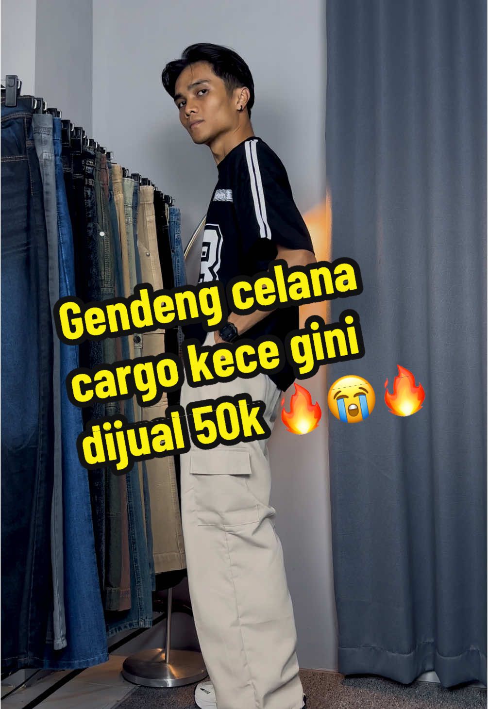 Gendeng 50k dijual cargo 🫨 #MEGAGUNCANG1212 #GebyarBelanjaDesember #jagoanvideotrending #cuantanpabatas #cargopants 