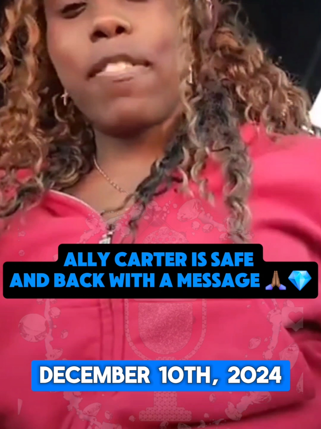 Ally Carter is safe and back with a message 🙏🏾💎 #fyp #foryoupage #fypシ゚viral #allycartervictim #allycarter #bighomiecc #podcasting #podcastclips #podcast 