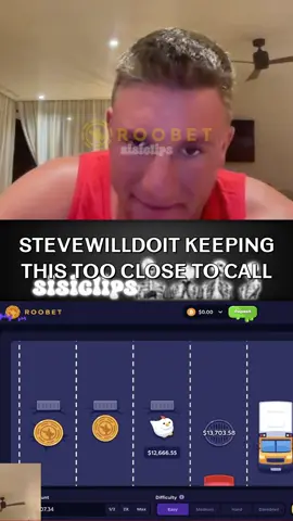 Stevewilldoit keeping this too close to call #stevewilldoit#roobet #fyyy #steve