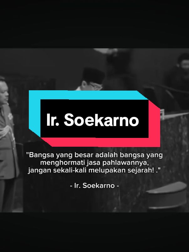 Ir. Soekarno (Ejaan Republik: Sukarno; 6 Juni 1901 – 21 Juni 1970),biasa dipanggil dengan sebutan Bung Karno adalah seorang negarawan, orator, dan Presiden Indonesia pertama yang menjabat sejak tahun 1945 hingga tahun 1967. Ia menjabat sebagai presiden setelah memproklamasikan kemerdekaan Indonesia bersama wakilnya, Mohammad Hatta. Selain dikenal sebagai Bapak Proklamator, Soekarno dikenal juga sebagai pencetus Pancasila, dasar negara dan ideologi bangsa Indonesia. #fypage #fypシ゚ #fyp #quotes #sejarahdunia #fypシ #quotesaesthetic #irsoekarno #irsoekarno🇲🇨 #soekarno #ww1history #ww2history #indonesia🇮🇩 #presidensoekarno #sejarah #sejarahindonesia #perangduniake2 #ww2edits 