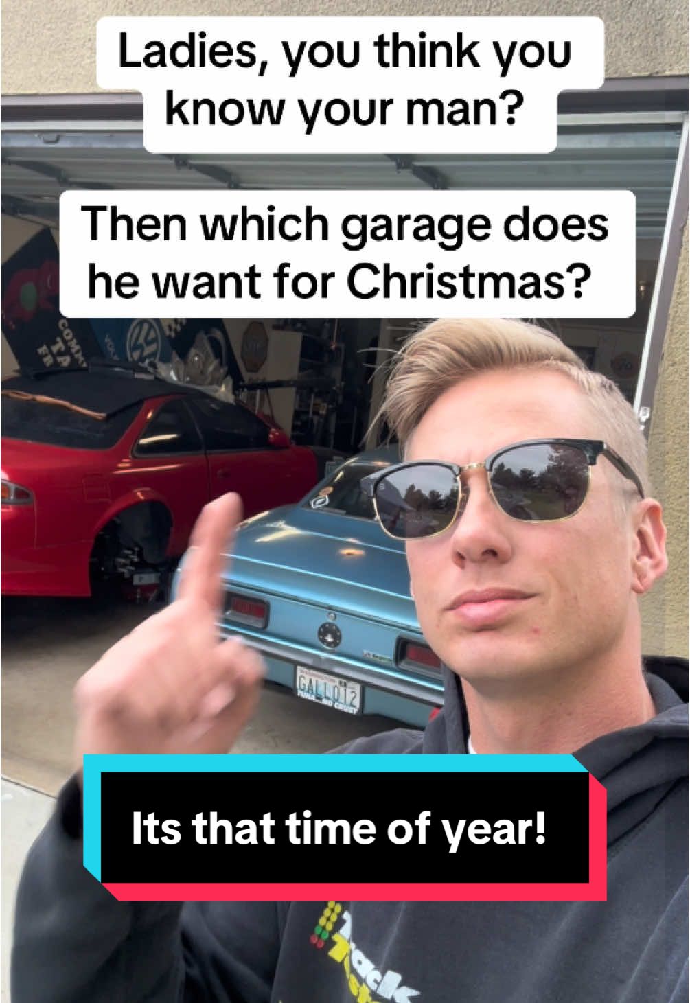 Send it to him and see what size garage he wears 😏  - - #cars #garage #christmas #car #cartok #carsoftiktok #carguy #cargirl #camaro #mustang #ford #chevy 