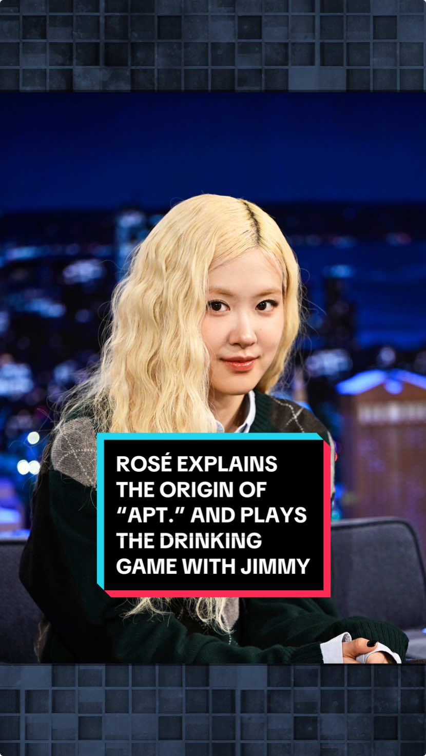 @ROSÉ explains the origin of “APT.” and plays the drinking game with Jimmy 💗 #FallonTonight #TonightShow #ROSÉ #ROSÉonFallon #rosiebyROSÉ #rosie #APT #JimmyFallon 