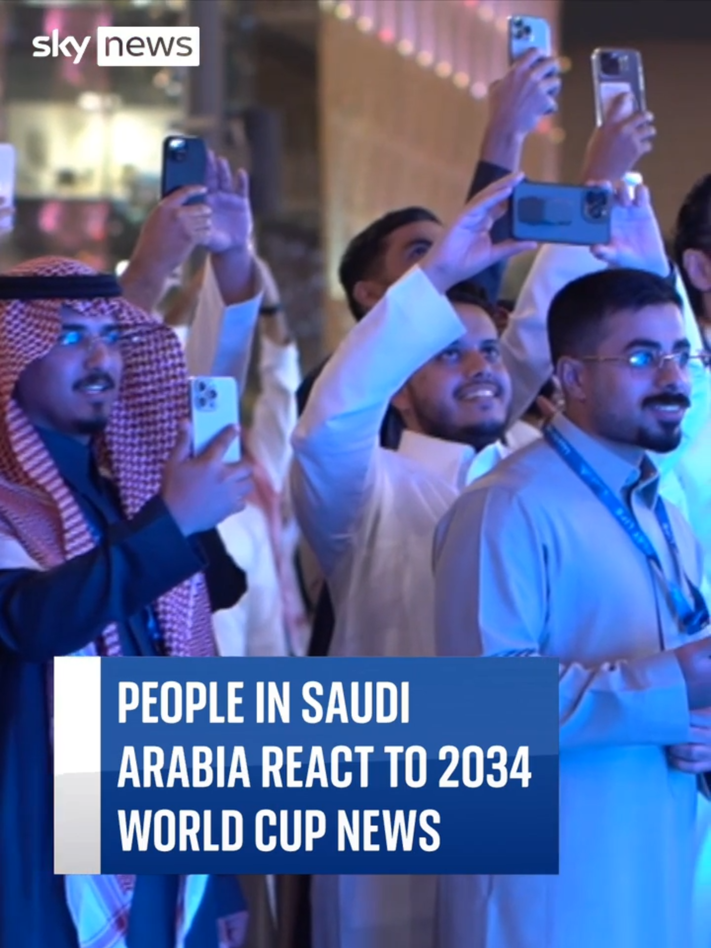 #SaudiArabia celebrates becoming 2034 #WorldCup host with fireworks and dance. Critics of #FIFA say this could spark a repeat of the rights abuses seen for the 2022 World Cup in Qatar. #skynews