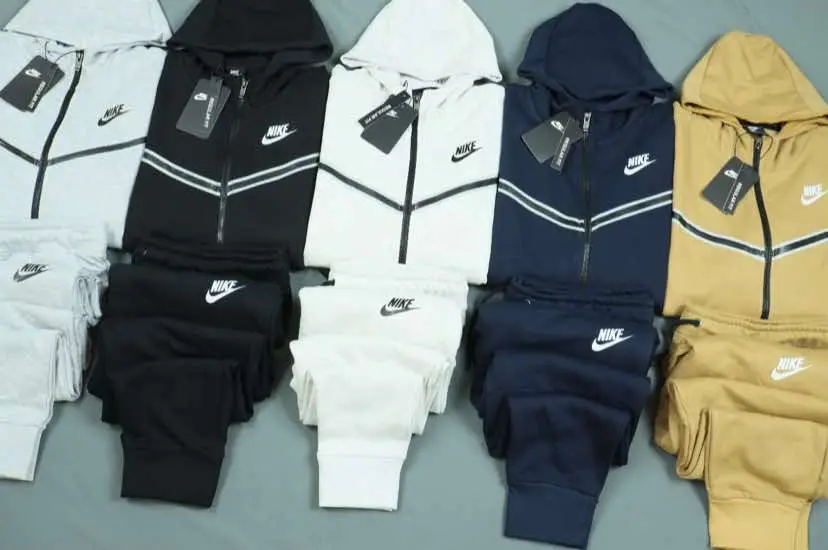 *Men's tracksuit (Hoody+Sweatpants)* *Label: Nike* Fabrication: 100%cotton polar fleece (1 side brush) GSM-360  Colours: 5 (Black, Red, Cream and Navy Blue)   Size:   S M  L  XL 2XL 3XL  Ratio: 1  3   3   2    2    1 Intact conditions with tag and poly box. MOQ: 20 Set  Price: $ Set Including shipping for USA 🇺🇸 and Canada 🇨🇦 Price: € Set Inlcuding shipping for France 🇫🇷, Italy 🇮🇹, Germany🇩🇪, Spain 🇪🇸 , Netherlands 🇳🇱 Portugal 🇵🇹 Poland 🇵🇱  Price: $ / Set including shipping for Australia 🇦🇺 and United Kingdom  🇬🇧  Delivery time: 8-10 Days for America  Delivery time: 16-18 days for Europe ********** Please reach out of us for pricing *******