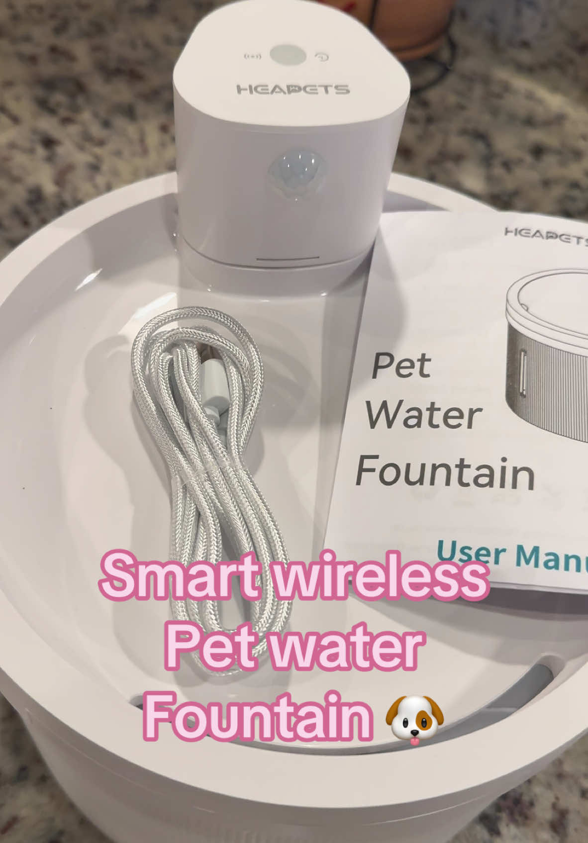 Smart wireless per water fountain #petwirelessfountain #cleanwaterforpets #heapetsstore #smartsensorlight #petwaterfountain 