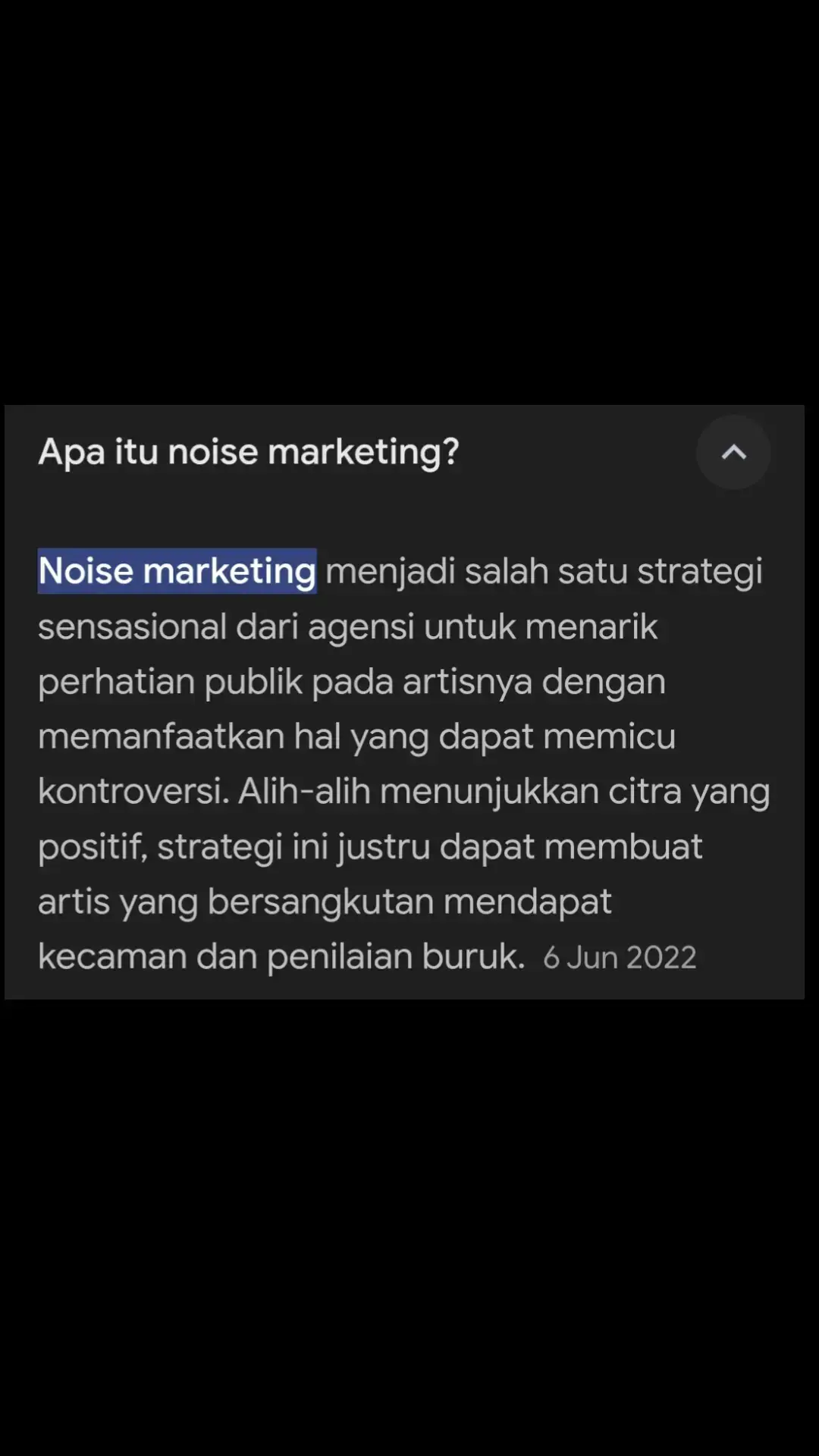 Mungkin banyak yg belum tau apa itu Noise Marketing. Bisa dibaca di atas yaa, jadi kalo ada yg bilang; 