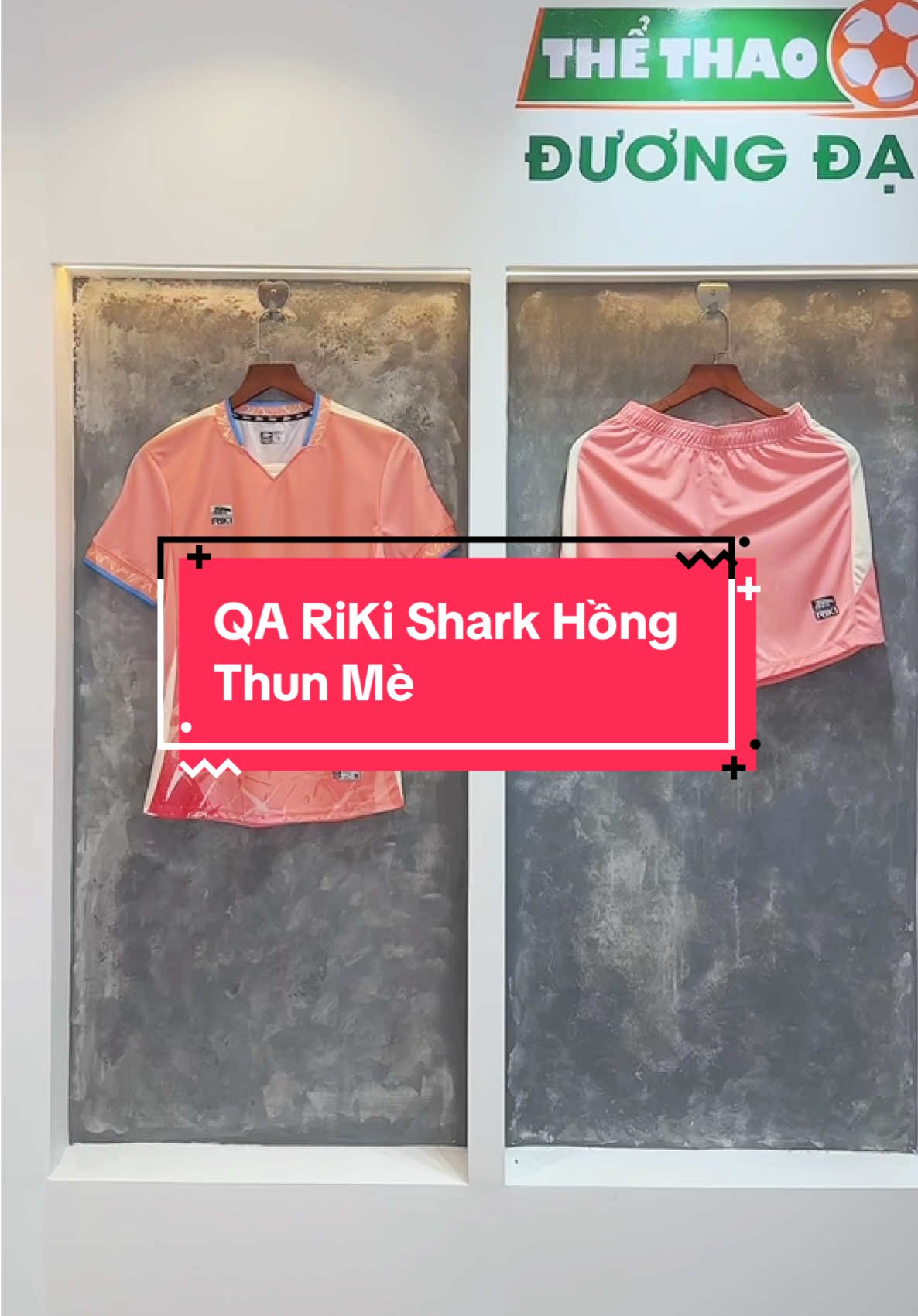 QA Thiết kế không logo RiKi Shark Hồng thun mè ❤️‍🔥 #inaobongda #thethaoduongdai #aobongdaduongdai #riki 