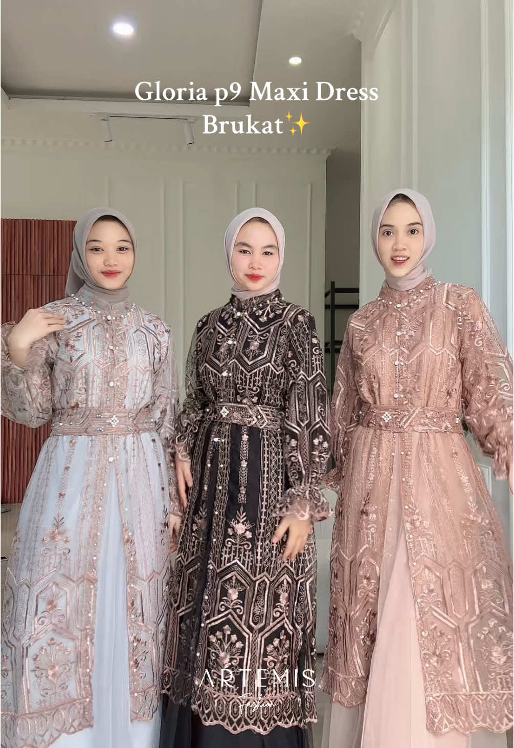 Gloria p9 maxi dress Brukat✨ Join live sekrang juga 🌸✨ #gamiscantik #gamiskekinian #gamiskondangan #gamislebaran #lebaran2025 