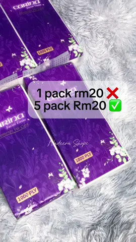 Tisu paling murah abad ni ! 5 paket saiz jumbo Rm20 shj. 1 paket ada 1000 helai. Sila grab tisu Carina ni memang berbaloi2. Tgk kt beg kuning. #carinatissue #tisucarina #tissue #tisumurah #tisuviraltiktok #tisuviraltiktok #tisugantung #tisugantungmurah #tisugantungviral #tisugantungdapur #tisumuka #tisumukalembut #tisubest