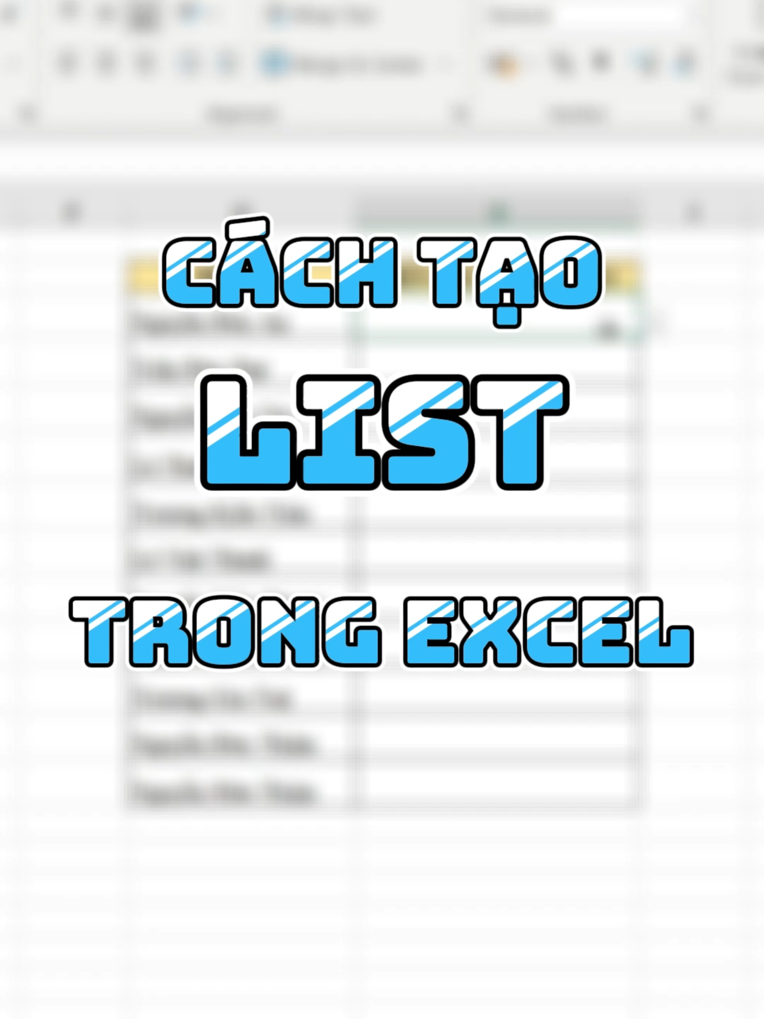 Cách tạo list trong excel #excel #exceltips #exceltricks #tinhocvanphong #meotinhoc