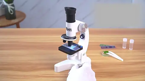 #Children's MicroscopeEducational Science Set, 200x-4800x, With Slides And Accessories (White)#Halloween Christmas Gift