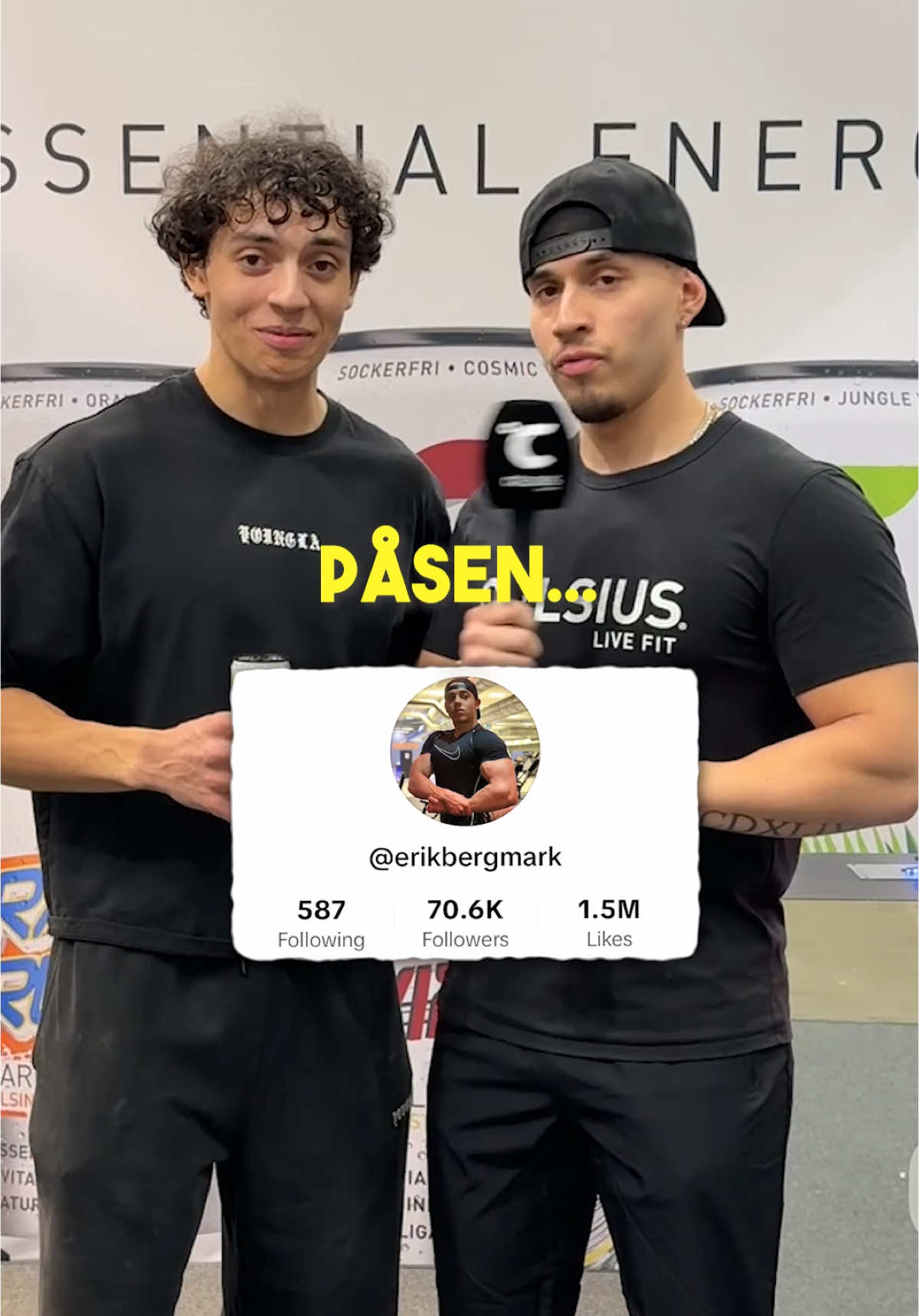 @Nico vs. @påsen 🏋️ Vem tror ni klarar flest pull-ups?🌟 #celsiussweden 