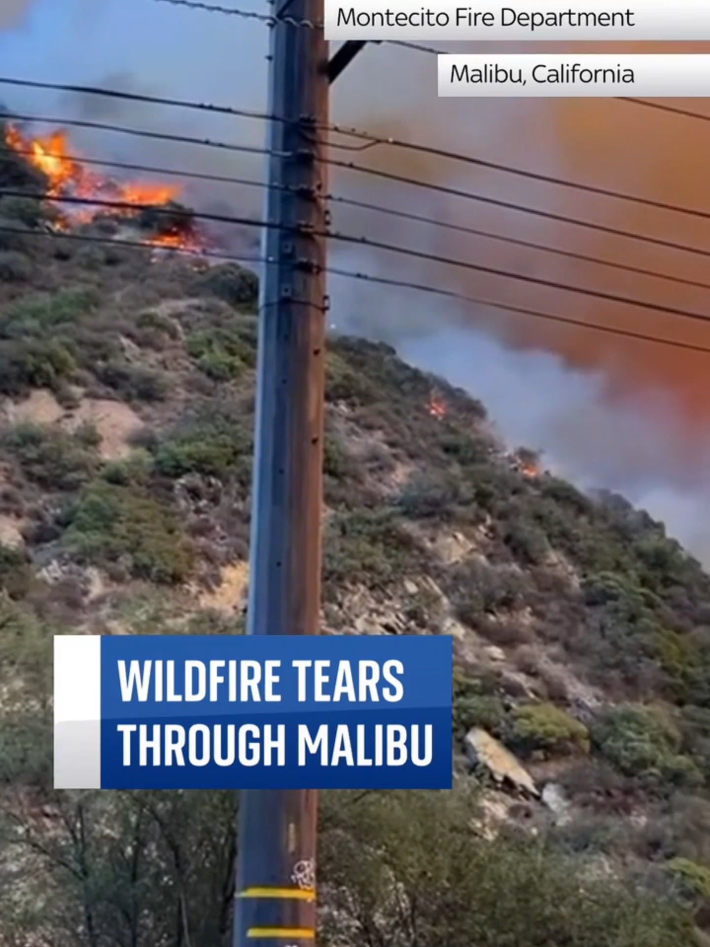 Fast-moving #wildfire rips through #Malibu in #California