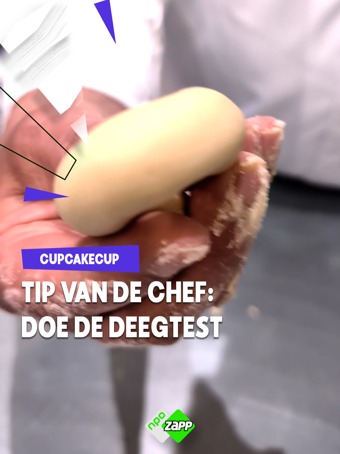 Bakkers opgelet! Scheurt je deeg of krimpt het bij het uitrollen? Chef Robèrt 👨🏼‍🍳 heeft een goede tip; doe de deegtest! 😁 #CupCakeCup #NPOZapp #Zapp #Bakhack #Deeg #Test