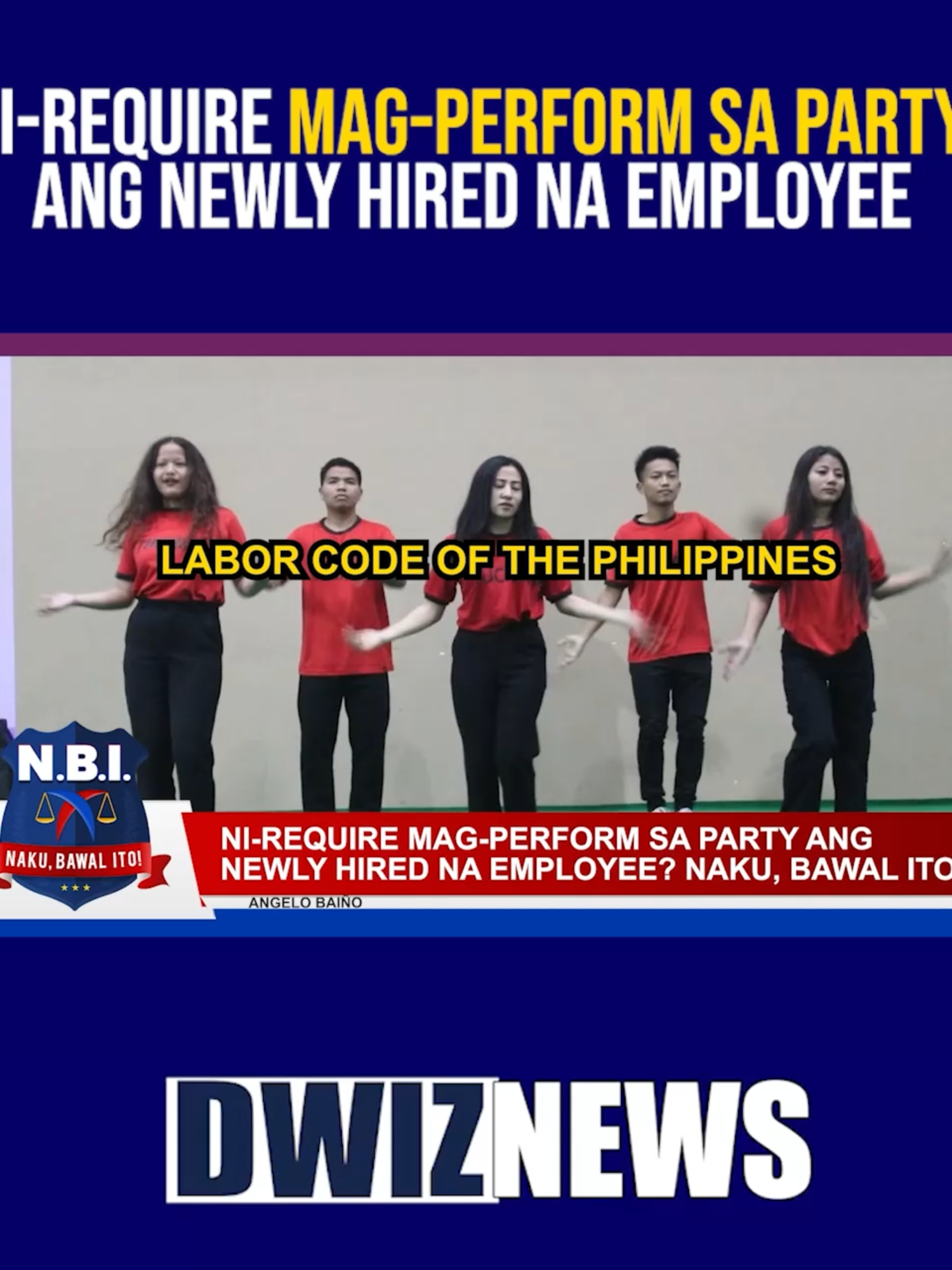 Ni-require mag-perform sa party ang newly hired na employee | #NAKUBAWALITO  YouTube: www.youtube.com/@DWIZ882Live #dwiz #dwiznews #aliw23