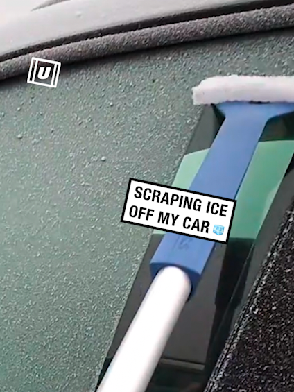 Scraping ice is so satisfying 😲🧊 🎥: @oskarikarjula  #UNILAD #cold #icy #satisfying #asmr #festive #ice