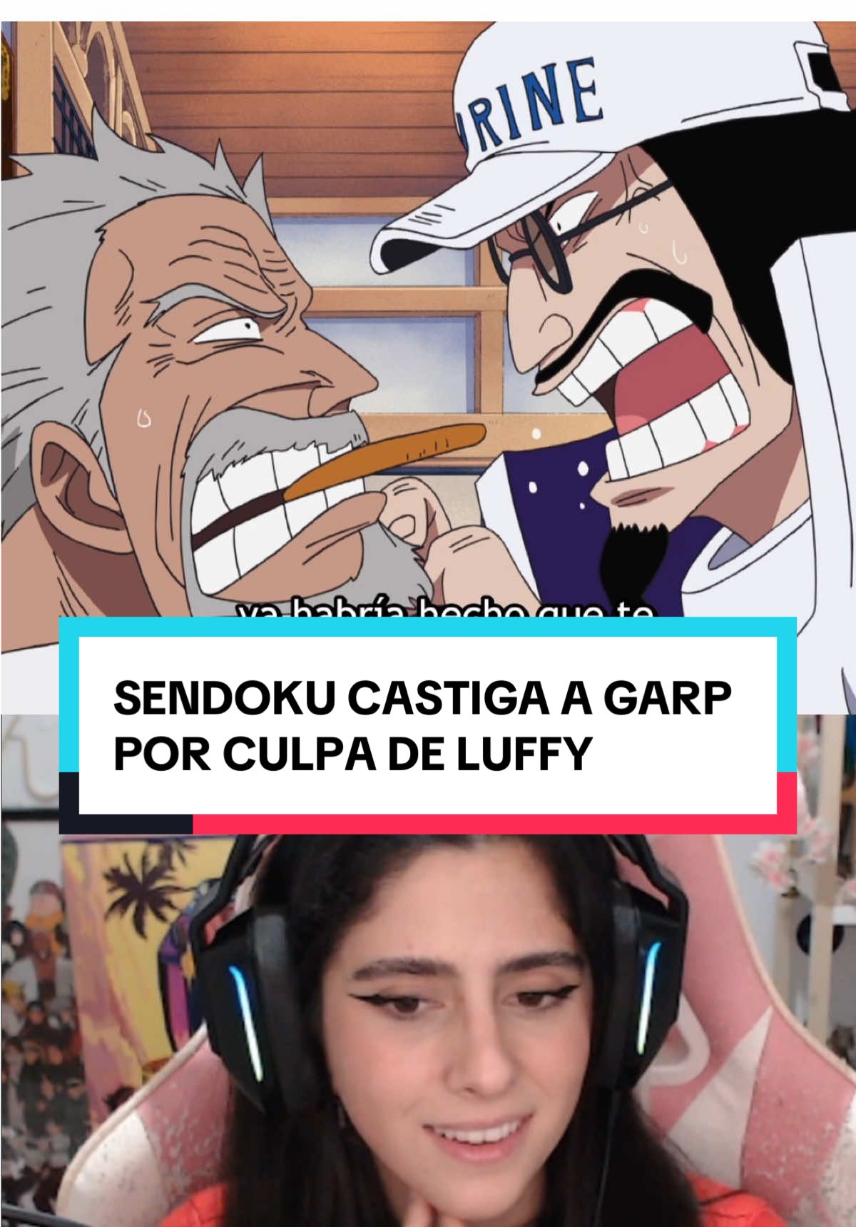 Como se rie #onepiece #marineford #garp #luffy #anime 