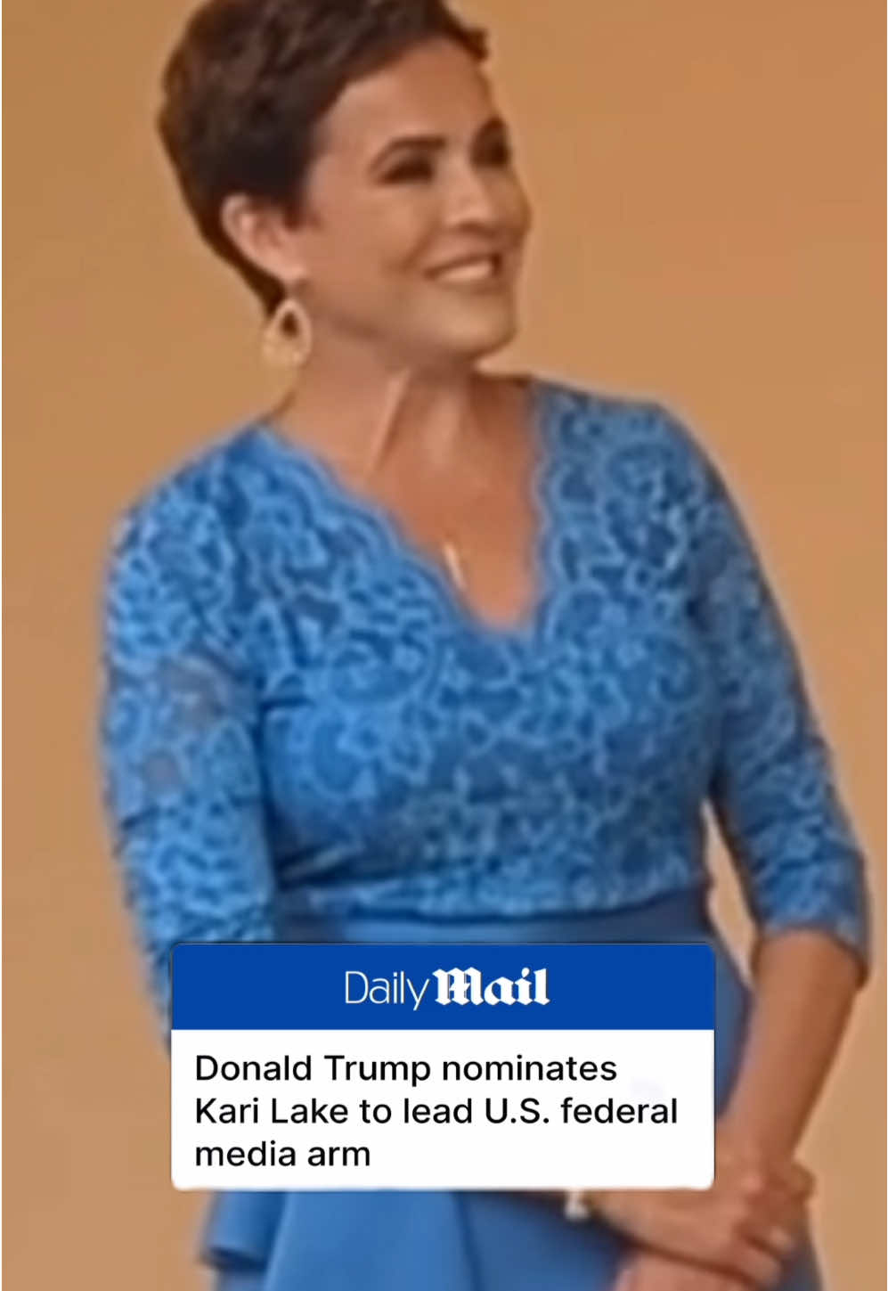 Donald Trump has selected former Arizona Senate candidate and MAGA ally Kari Lake to lead the U.S.'s state media outlet Voice of America. In the announcement, Trump said Kari would work to: ensure that the American values of Freedom and Liberty are broadcast around the World fairly and accurately, unlike the lies spread by the Fake News Media.' Read the full story on DailyMail.com  #Trump #Usa #news #republican #politics 