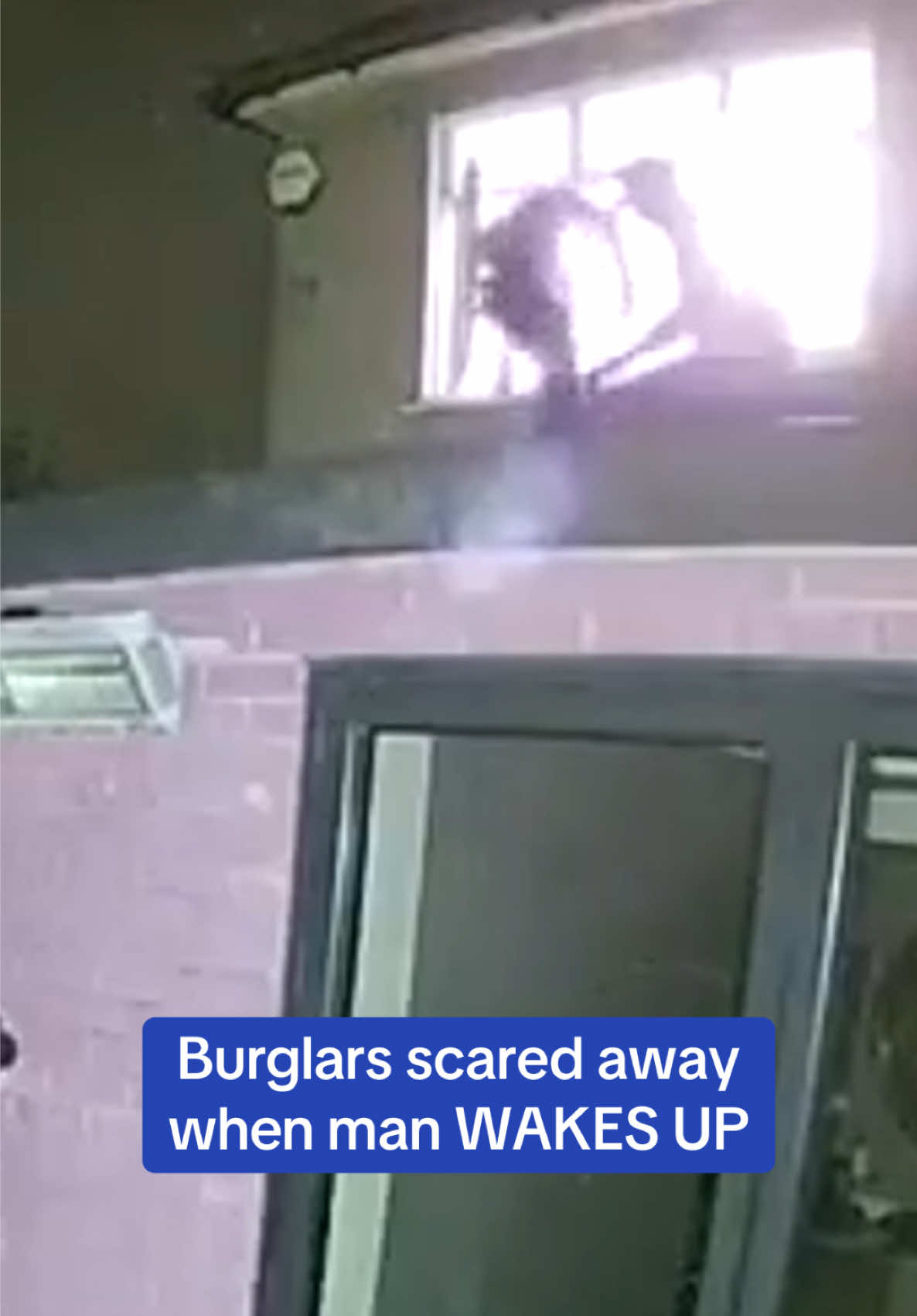 Two burglars were scared away by a homeowner after being caught trying to break into his house by climbing on the roof. The pair were captured on a Ring security camera in North Harrow, London, scaling a wall into the back garden on December 6. 🎥 Jam Press  #burglar #london #harrow #news #crime #ringdoorbell #