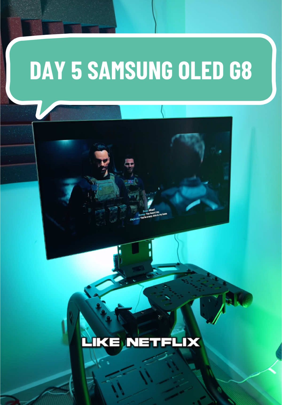 Day 5 | Got the Samsung OLED G8 32 inch gaming monitor for my Racing Sim Setup #samsung #samsungodysseyg8 #racingsim #gaming #gamingmonitor 