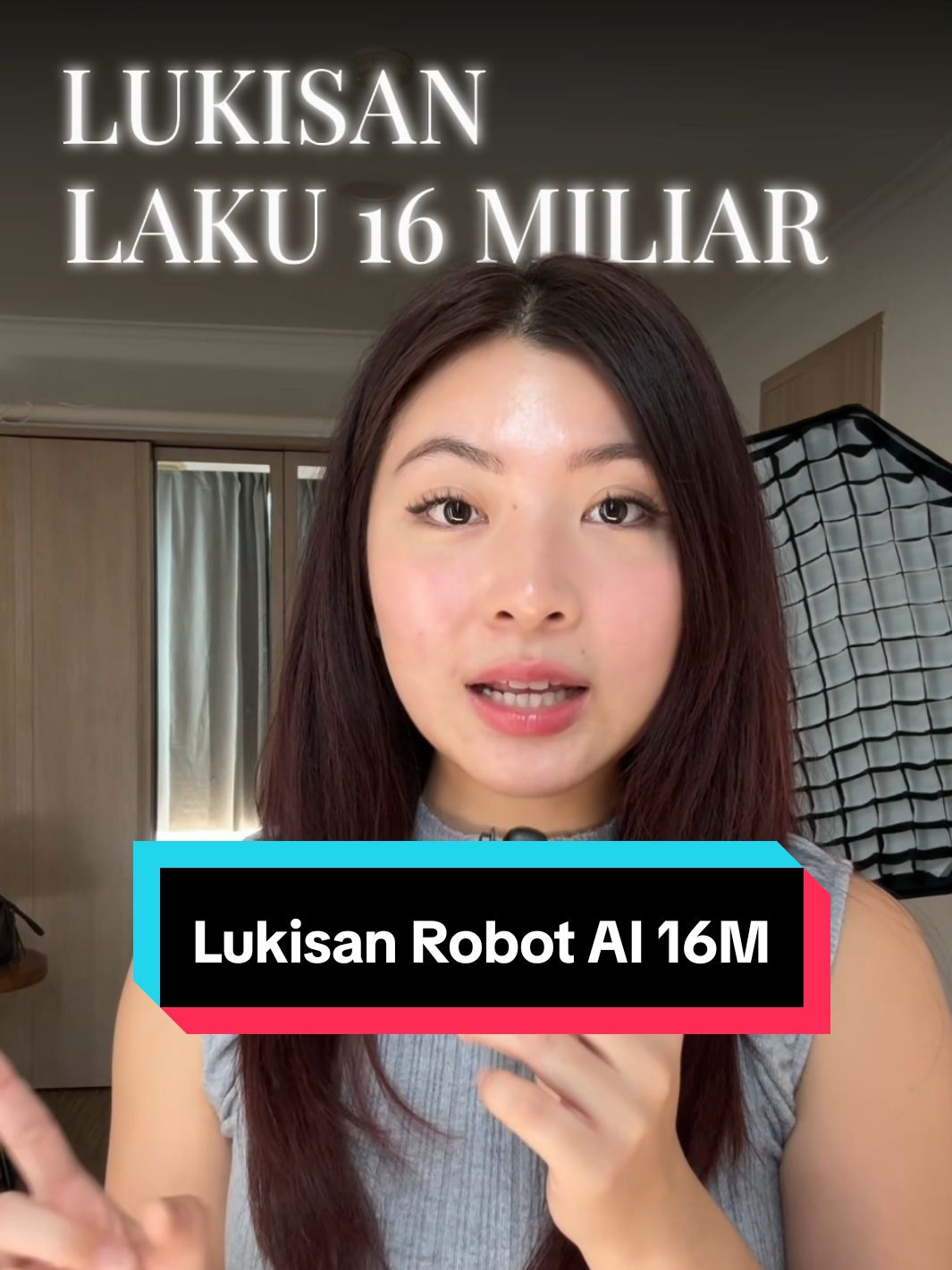 Lukisan yang dibuat sama Robot AI ini laku 16M! 🤖💵 #aiart #aidarobot #digitalart #humanoidrobot #alanturing #ai #artificialintelligence #aigeneratedart #tech 