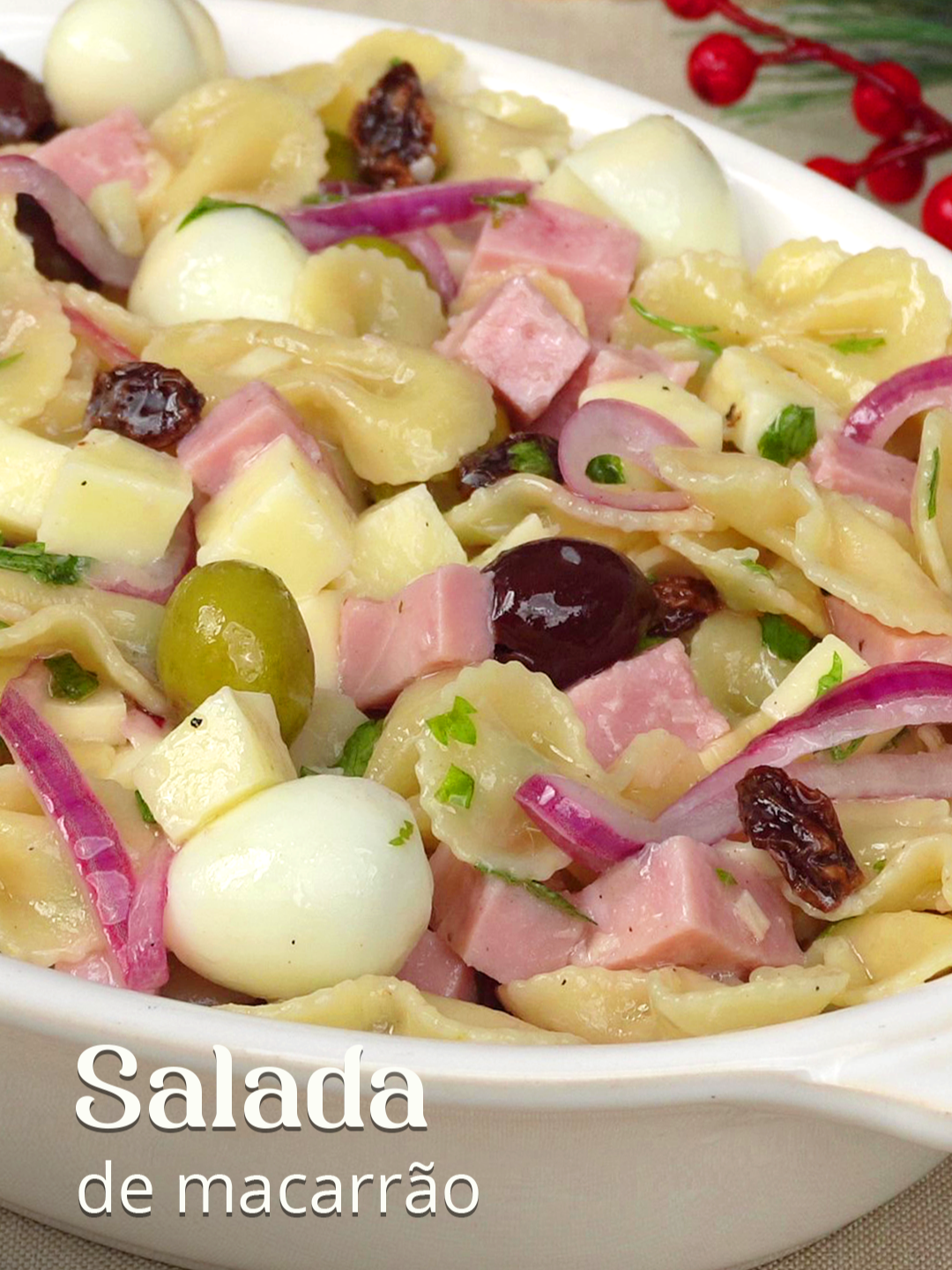 #receita#receitasimples#receitadenatal#macarrão#salada#receitastiktok#aprendanotiktok