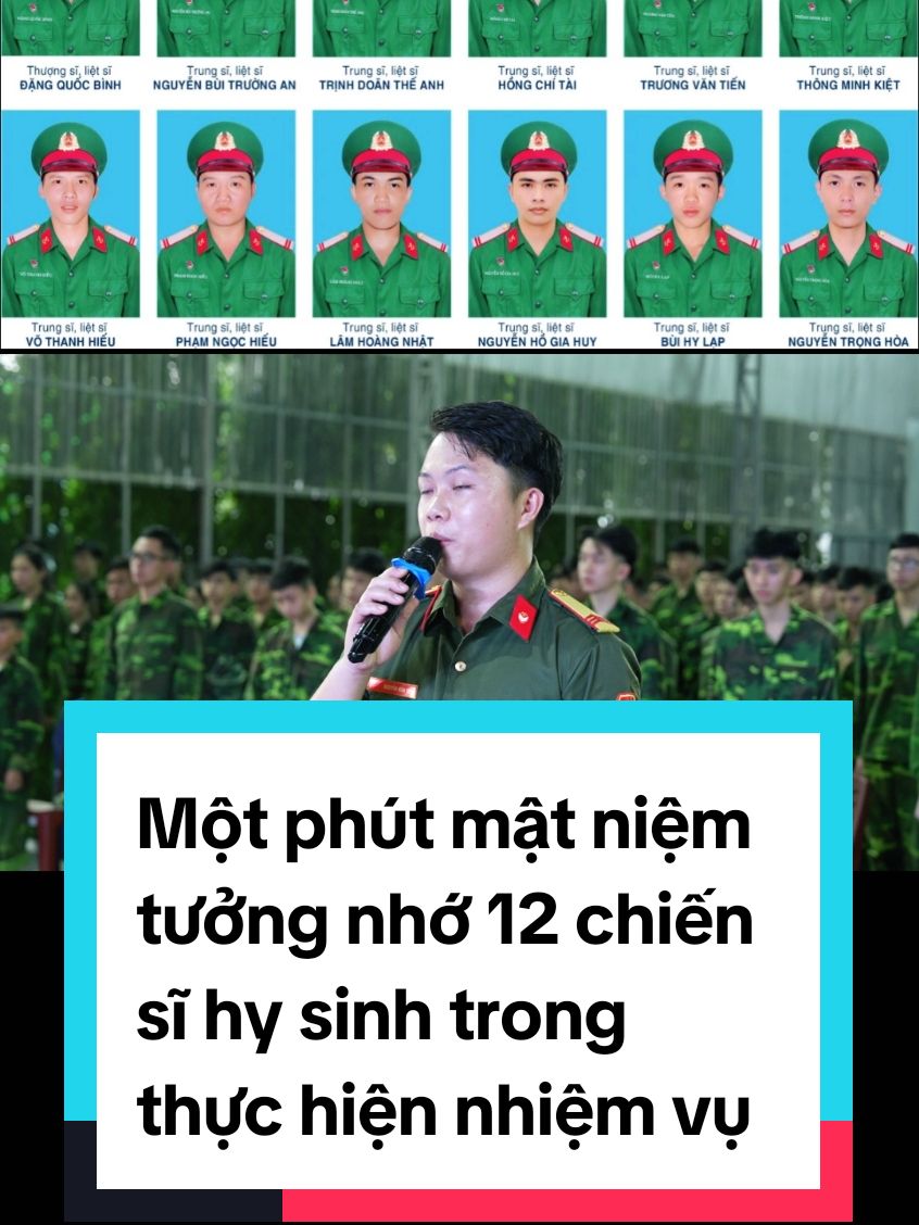 Một phút mật niệm tưởng nhớ 12 chiến sĩ hy sinh trong thực hiện nhiệm vụ diễn tập 2/12/2024 #12chiensihysinh #quankhu7 #quandoinhandanvietnam #xuhuong #xh #abanhcanh 