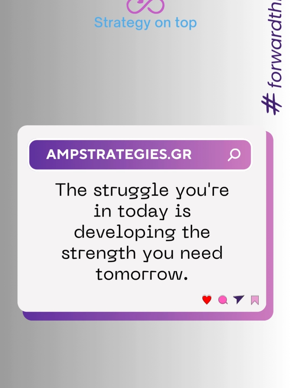 💬The struggle you're in today is developing the strength you need tomorrow. ➡️When you fail, you don't start from zero; you start from experience. Failure isn't the opposite of success; it's part of success.🔝 🧩Readmore: ampstrategies.gr #keys2success #forwardthinking #success #failure #quotes #behaviour #mindset #motivation #management #leadership #strength #personaldevelopment #coaching #selfhelp #επιτυχία #αποτυχία #συμπεριφορά #ηγεσία #δύναμη #προσωπικήανάπτυξη #αυτοβοήθεια #mydoctorshouse #mydiagnosishour #ampstrategies