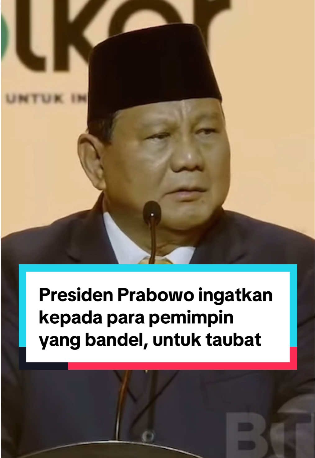 Prabowo Subianto ingatkan para pejabat diseluruh lembaga di Indonesia untuk segera bertaubat !!! #fyp #fypage #prabowo #prabowosubianto #tiktokpelitfyp #xyzbca #korupsi #koruptor 